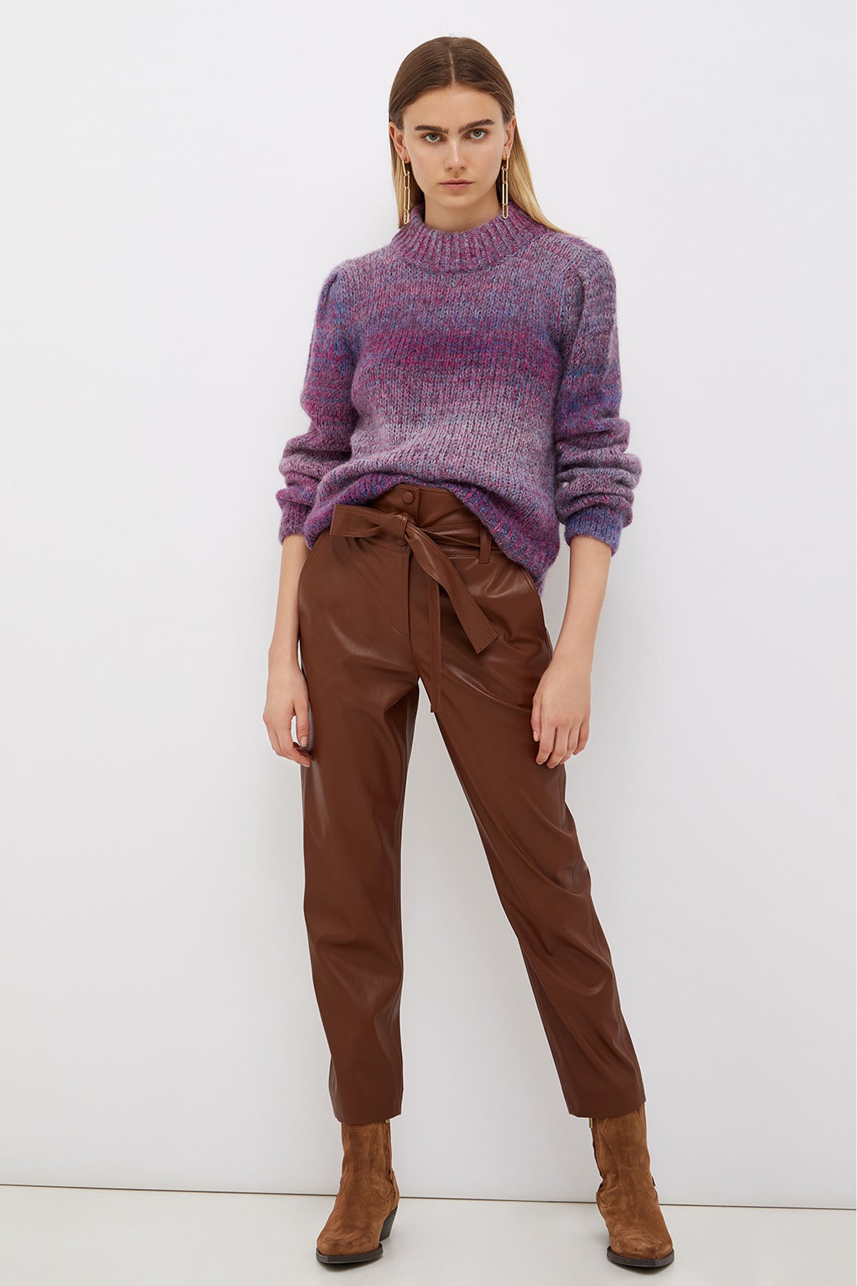 Liu Jo Slim Leg Fit Belden Kuşaklı Eko Deri Pantolon-Libas Trendy Fashion Store