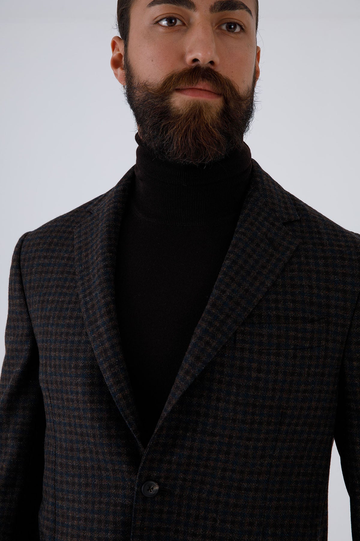 The Gigi Kaşmirli Kareli Yün Ceket-Libas Trendy Fashion Store