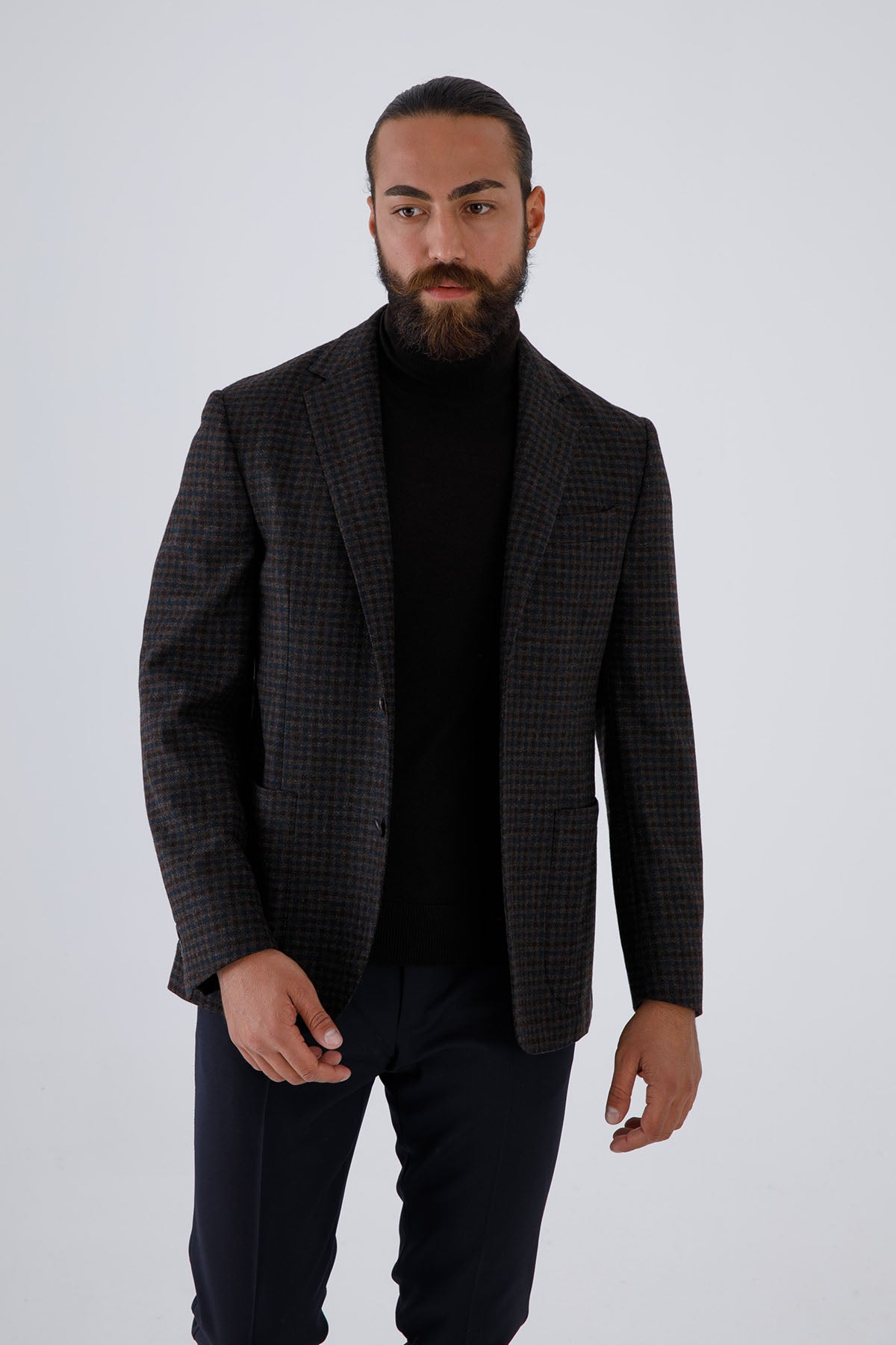 The Gigi Kaşmirli Kareli Yün Ceket-Libas Trendy Fashion Store