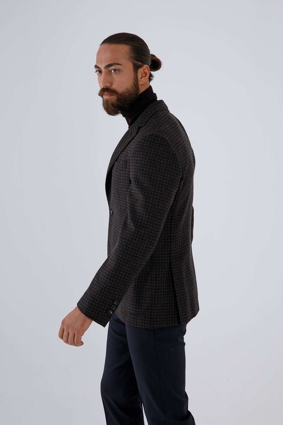 The Gigi Kaşmirli Kareli Yün Ceket-Libas Trendy Fashion Store