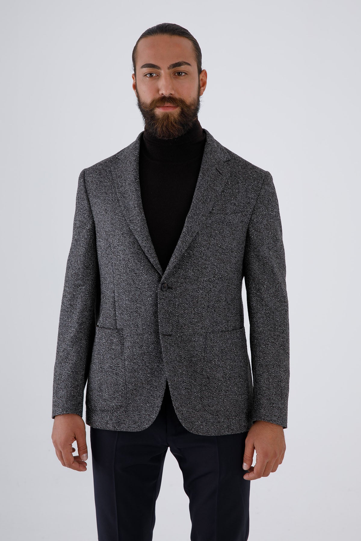 The Gigi İpekli Yün Balıksırtı Ceket-Libas Trendy Fashion Store