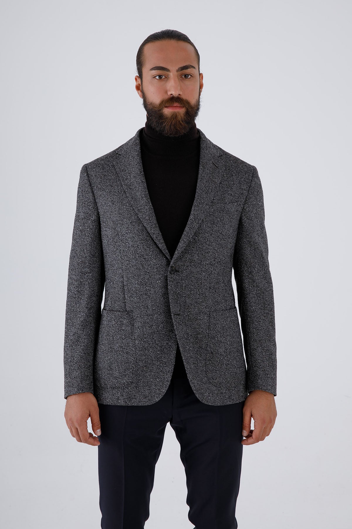 The Gigi İpekli Yün Balıksırtı Ceket-Libas Trendy Fashion Store