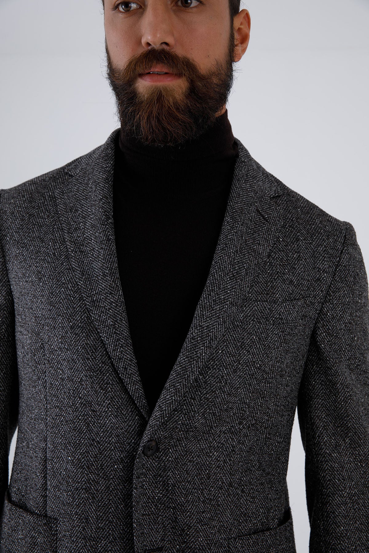 The Gigi İpekli Yün Balıksırtı Ceket-Libas Trendy Fashion Store