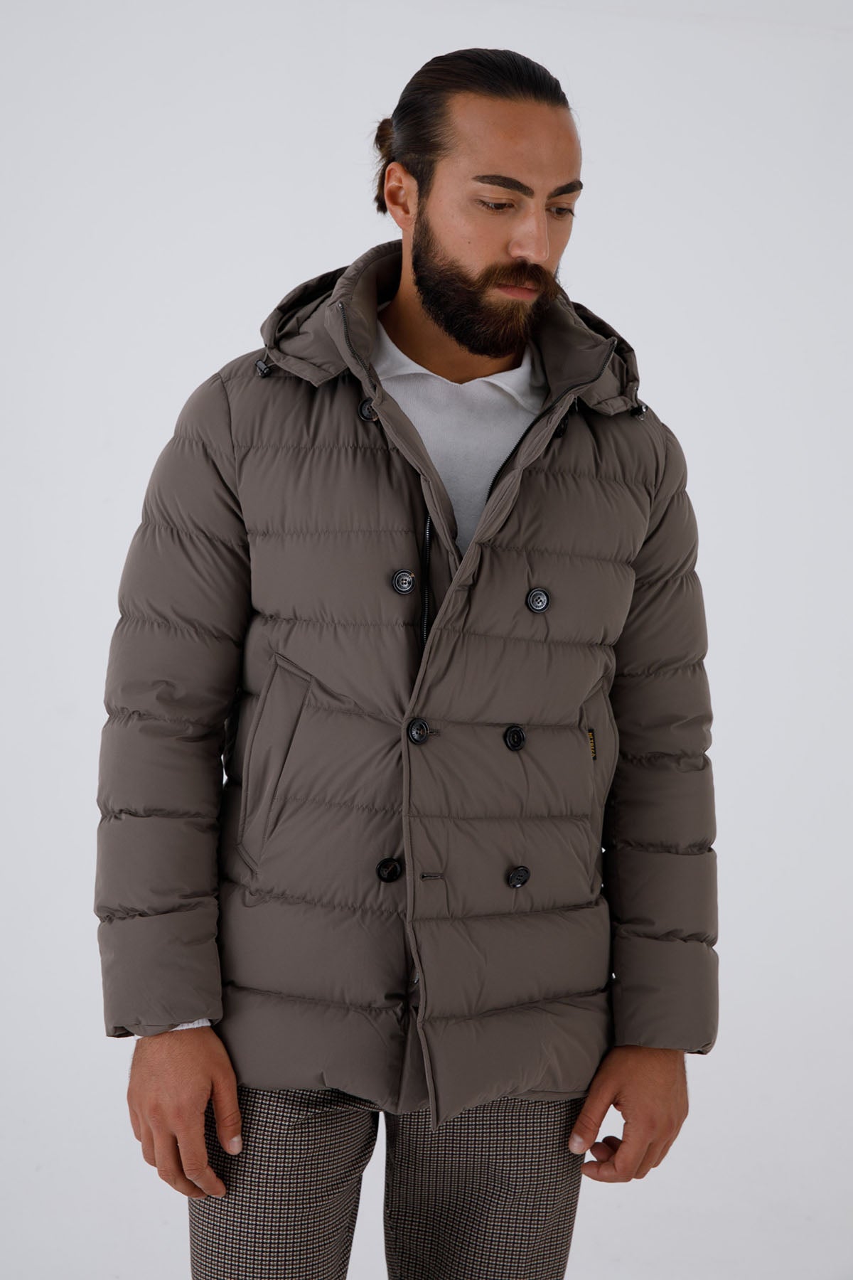Hetrego Benjamin Kapüşonlu Kruvaze Puffer Mont-Libas Trendy Fashion Store