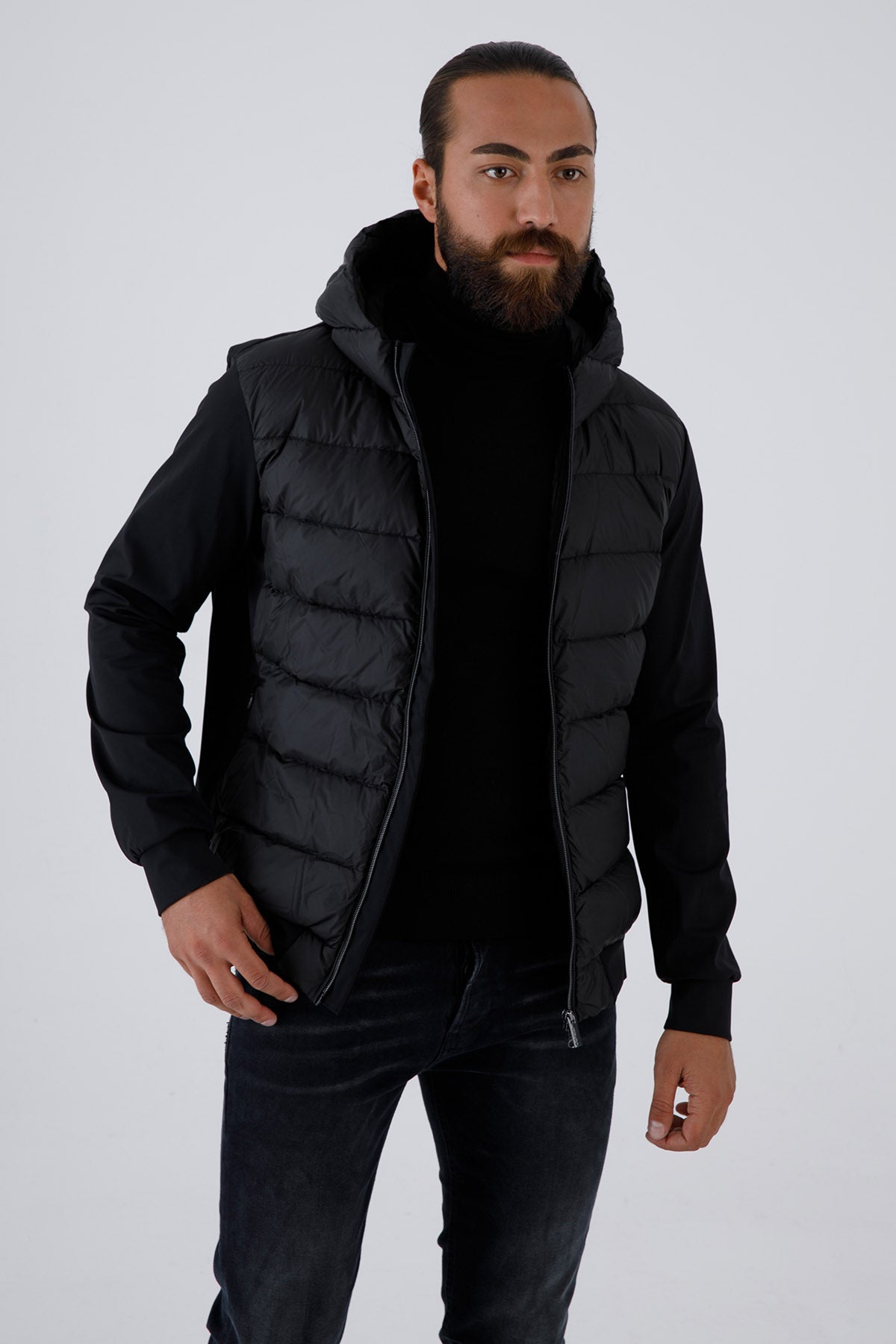 Hetrego Peter Kapüşonlu Puffer İnce Mont-Libas Trendy Fashion Store