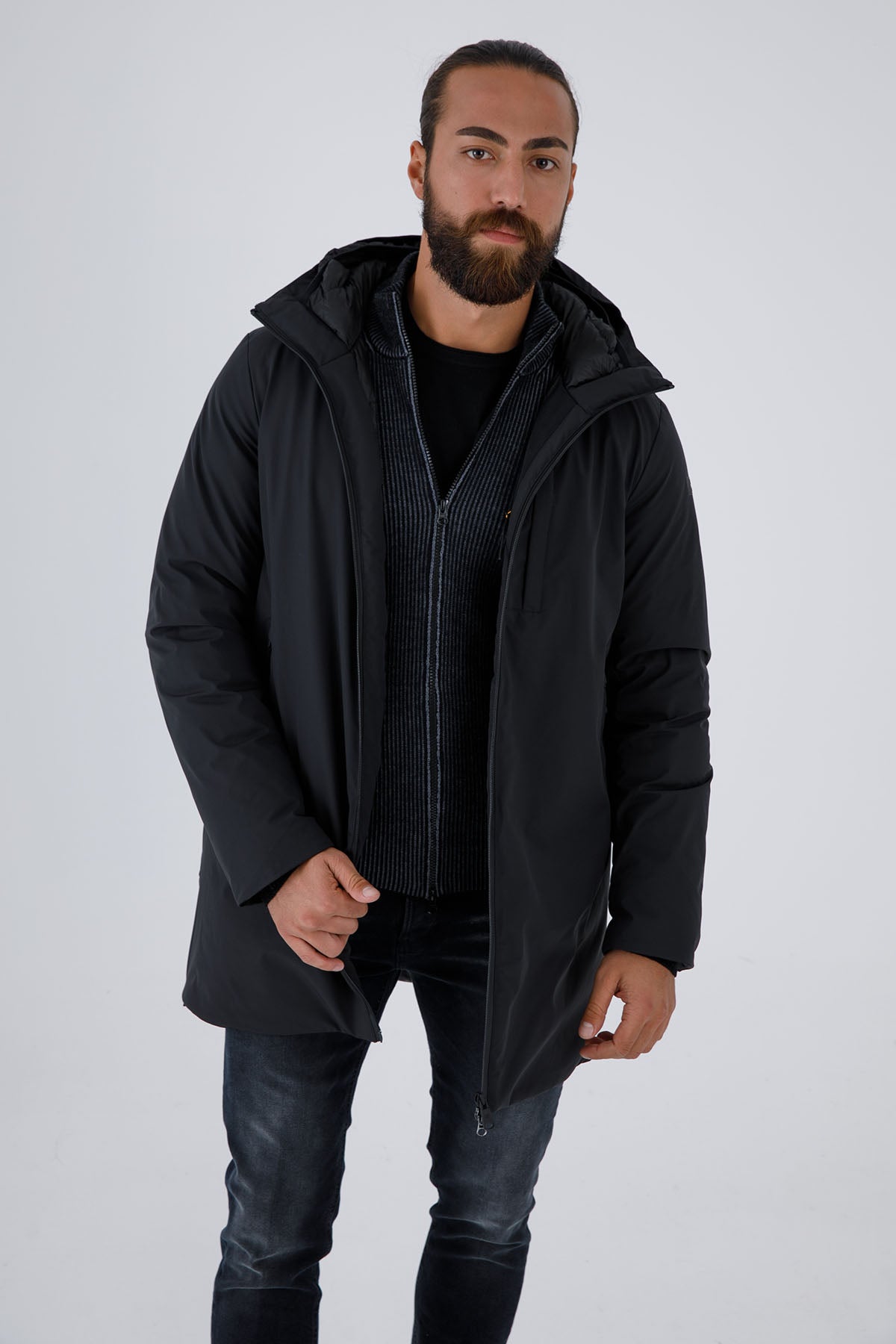 Hetrego Larry Puffer Kombinasyonlu Kapüşonlu Mont-Libas Trendy Fashion Store