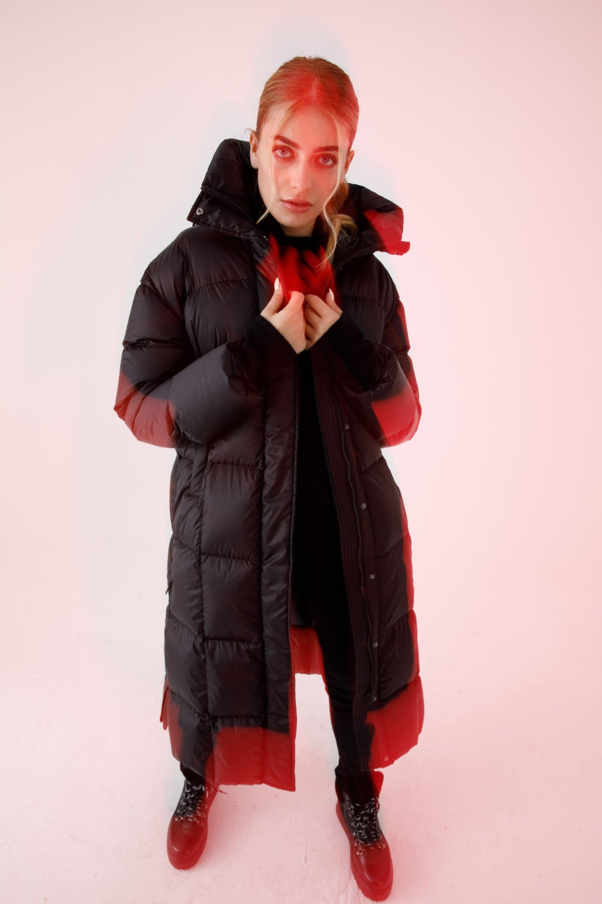 Hetrego Eunomia Kapüşonlu Kapitone Uzun Mont-Libas Trendy Fashion Store