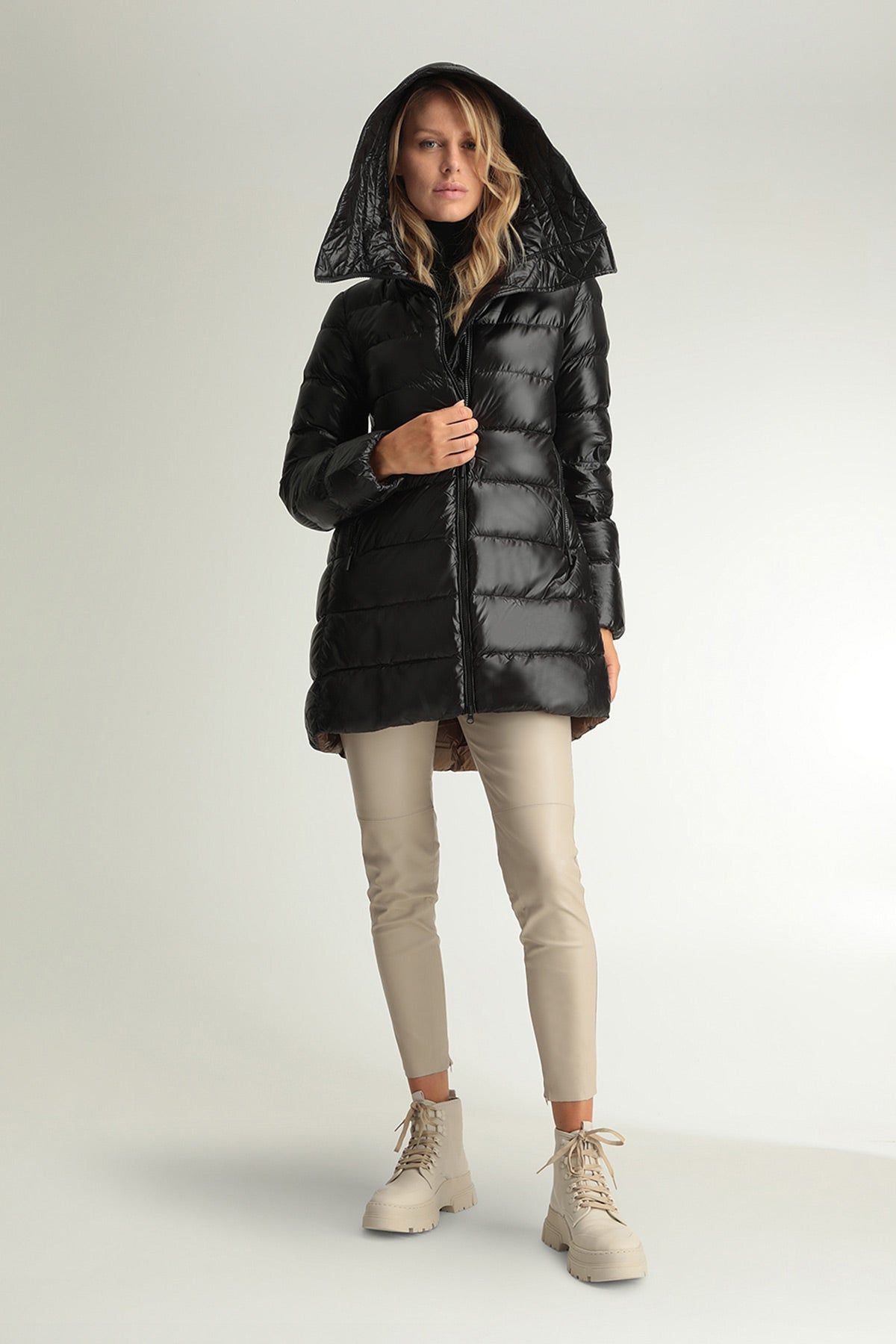 Hetrego Hygiea Parlak Puffer Mont-Libas Trendy Fashion Store