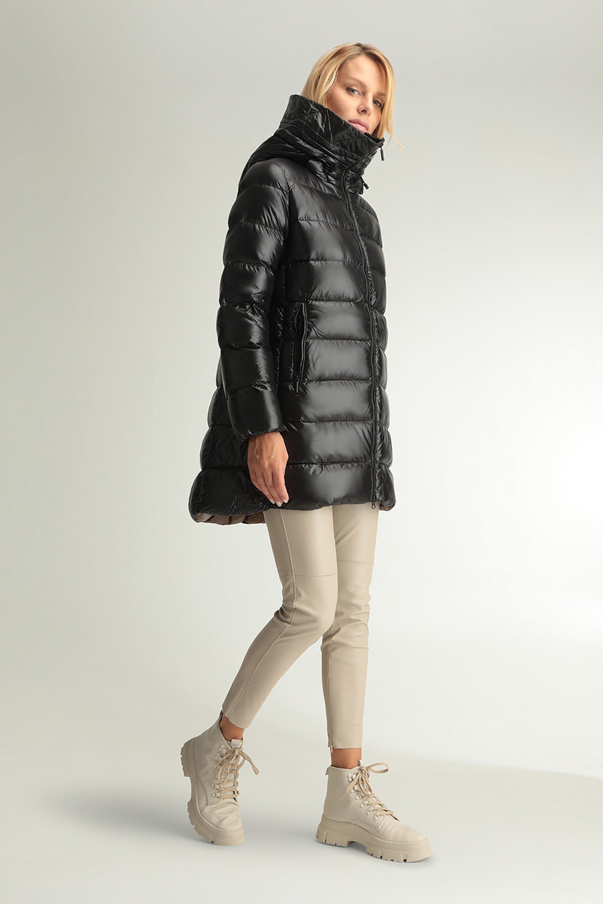 Hetrego Hygiea Parlak Puffer Mont-Libas Trendy Fashion Store