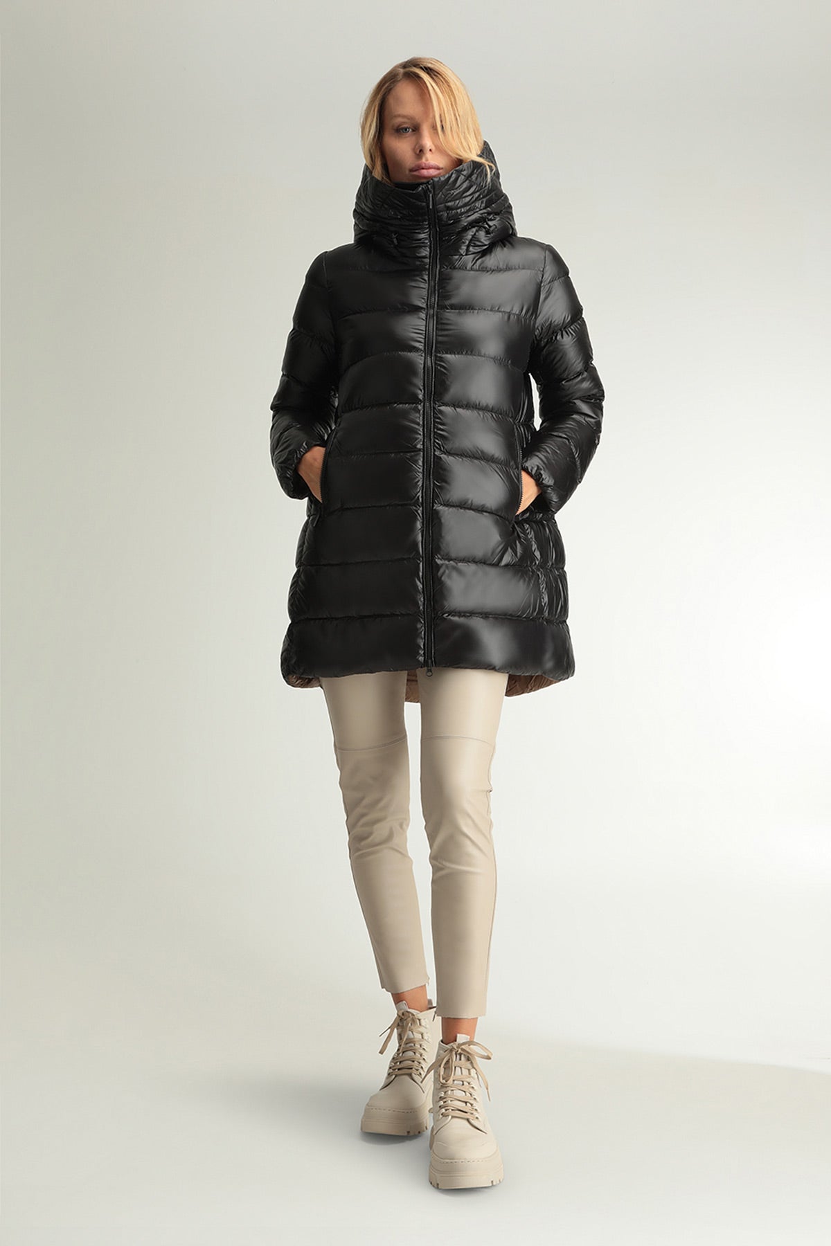 Hetrego Hygiea Parlak Puffer Mont-Libas Trendy Fashion Store