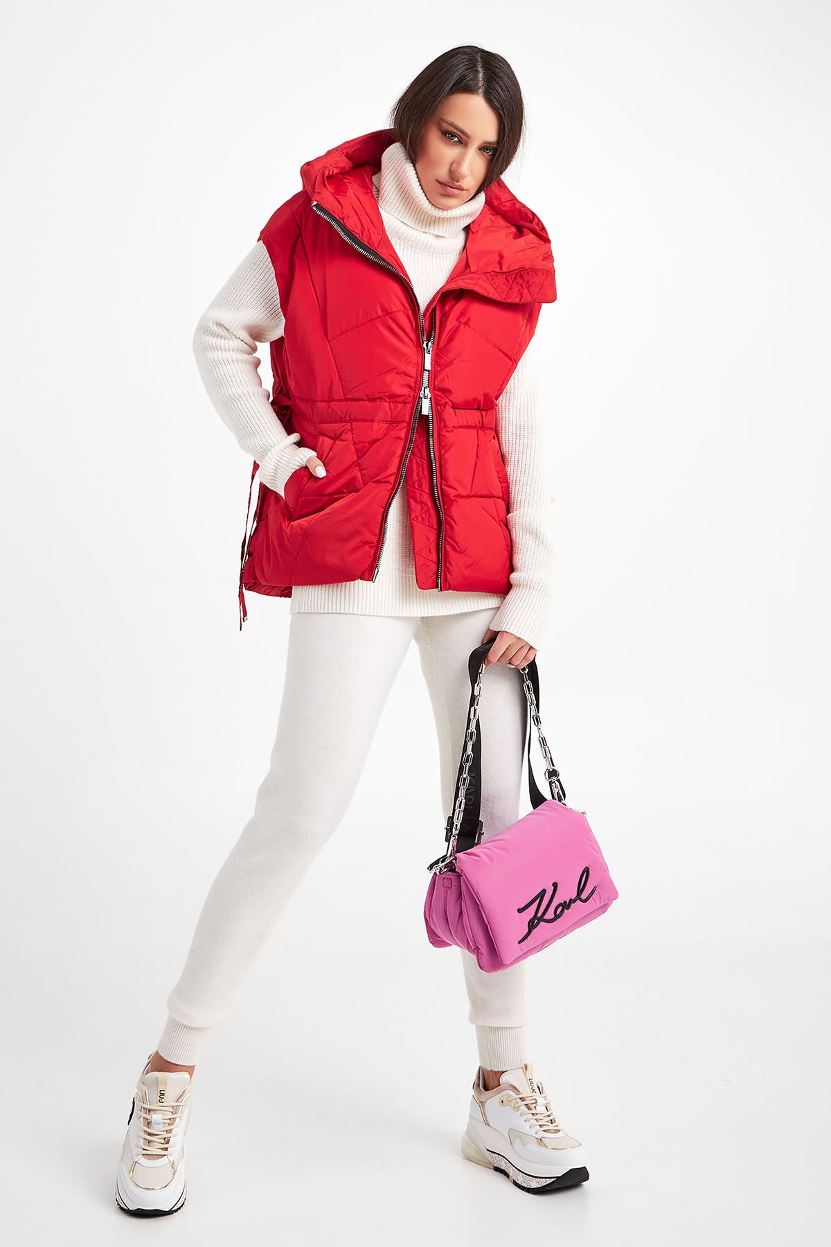 Hetrego Irene Geniş Kesim Kapüşonlu Puffer Yelek-Libas Trendy Fashion Store