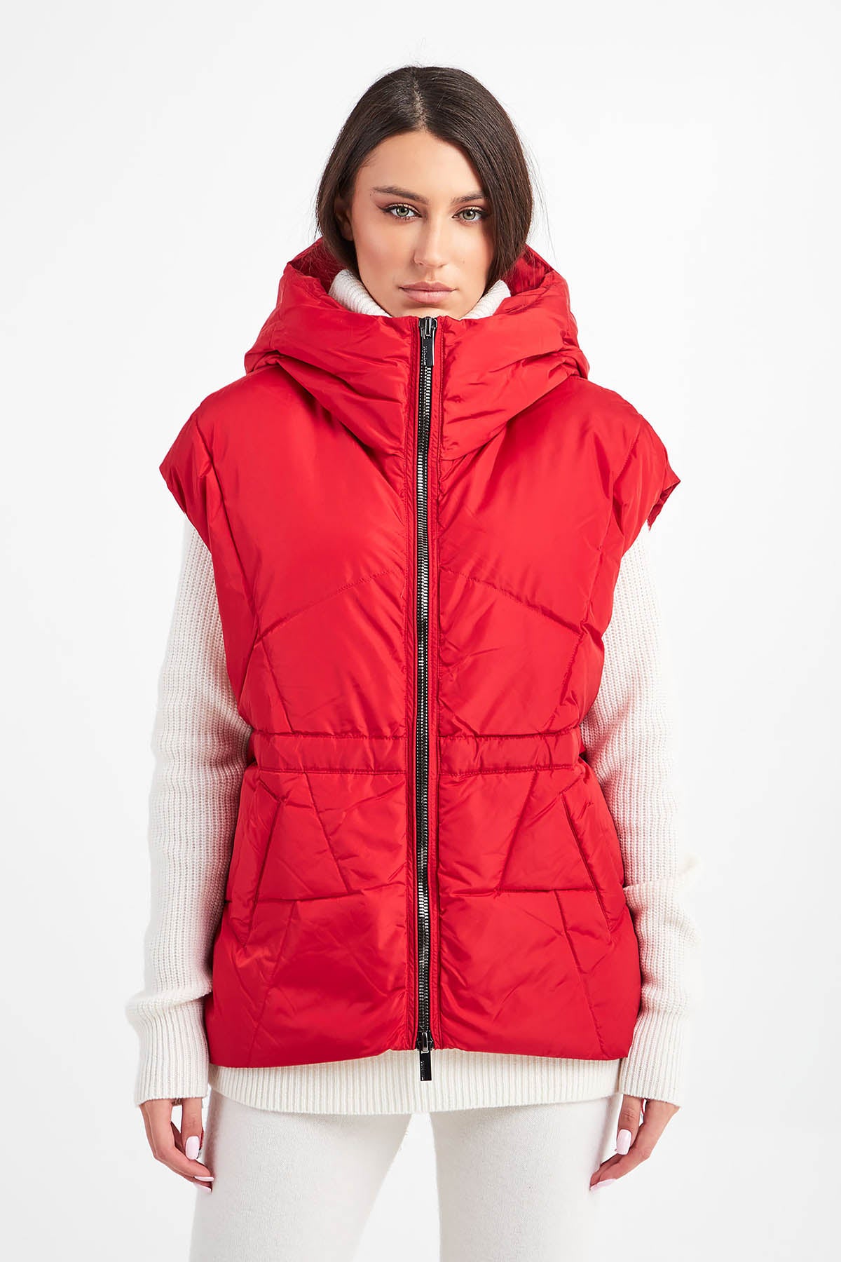 Hetrego Irene Geniş Kesim Kapüşonlu Puffer Yelek-Libas Trendy Fashion Store