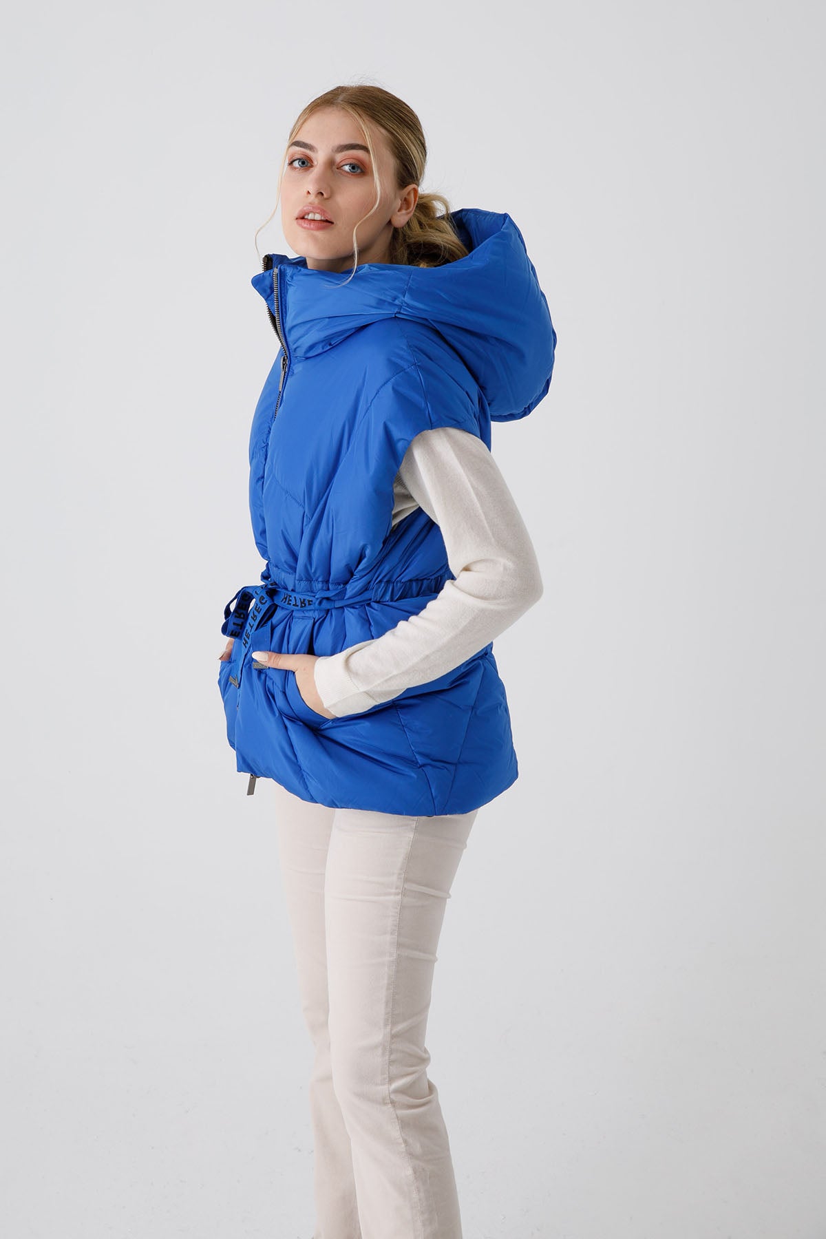 Hetrego Irene Geniş Kesim Kapüşonlu Puffer Yelek-Libas Trendy Fashion Store