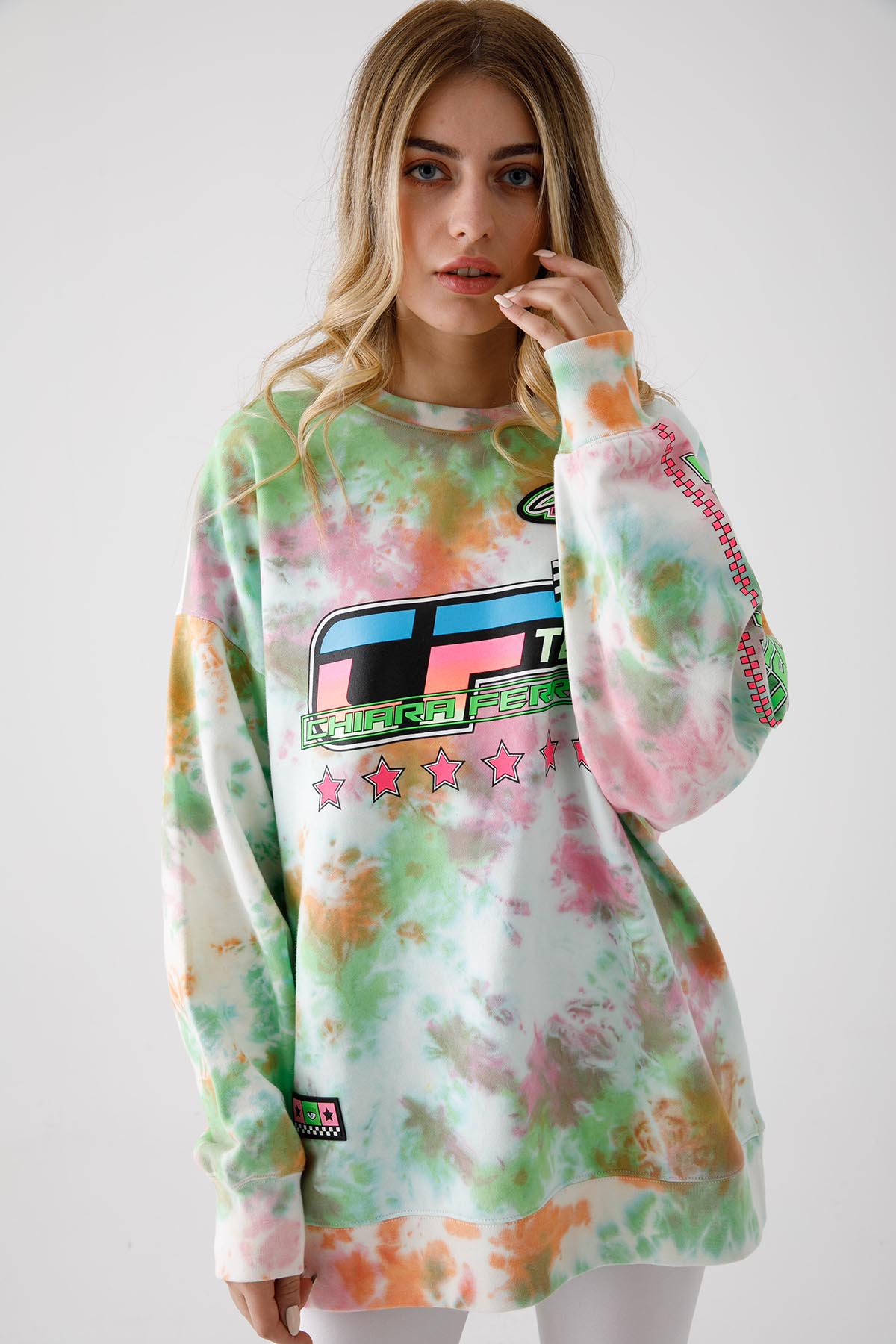 Chiara Ferragni Geniş Kesim Batik Sweatshirt-Libas Trendy Fashion Store