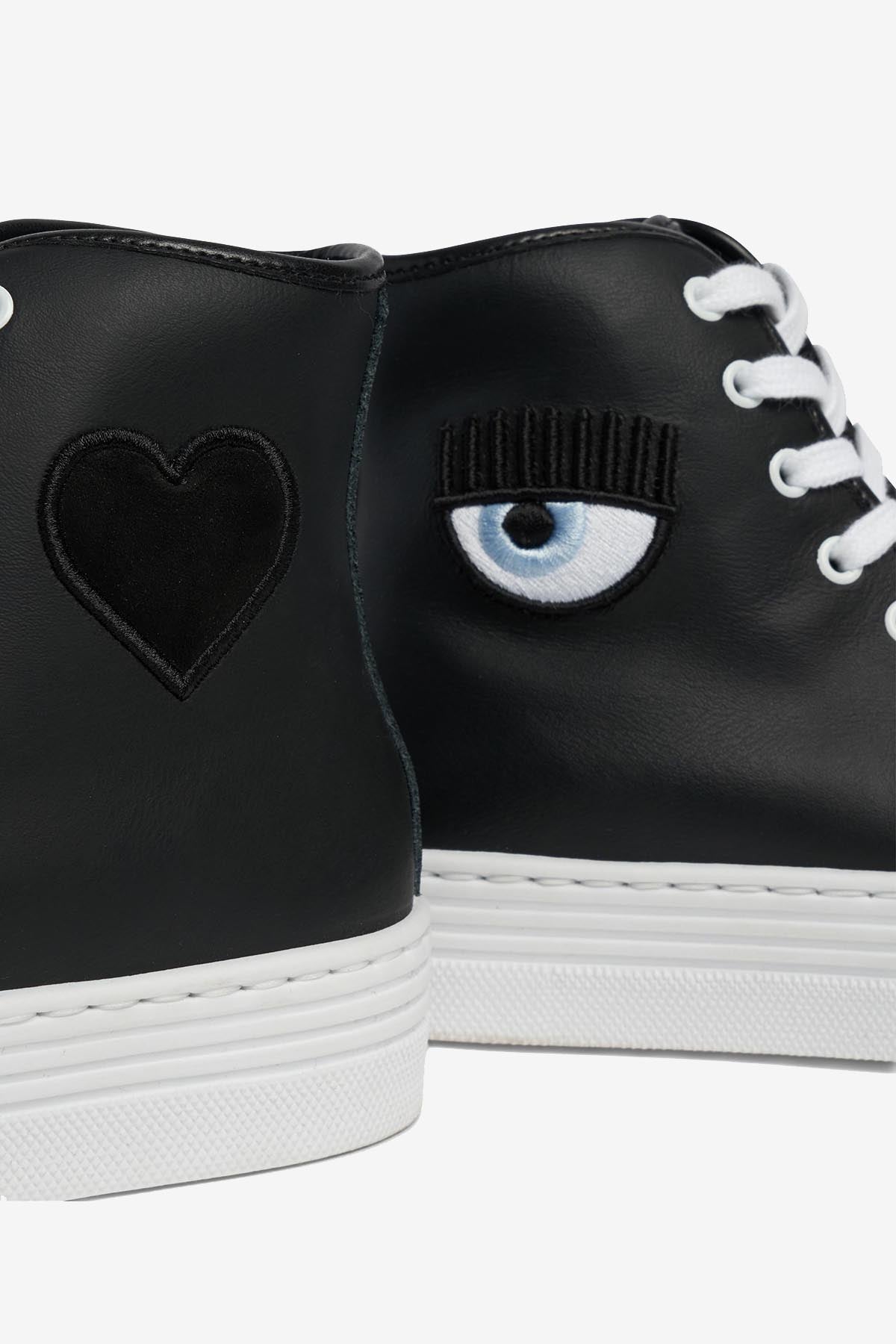 Chiara Ferragni Göz Logolu Deri Sneaker Bot-Libas Trendy Fashion Store