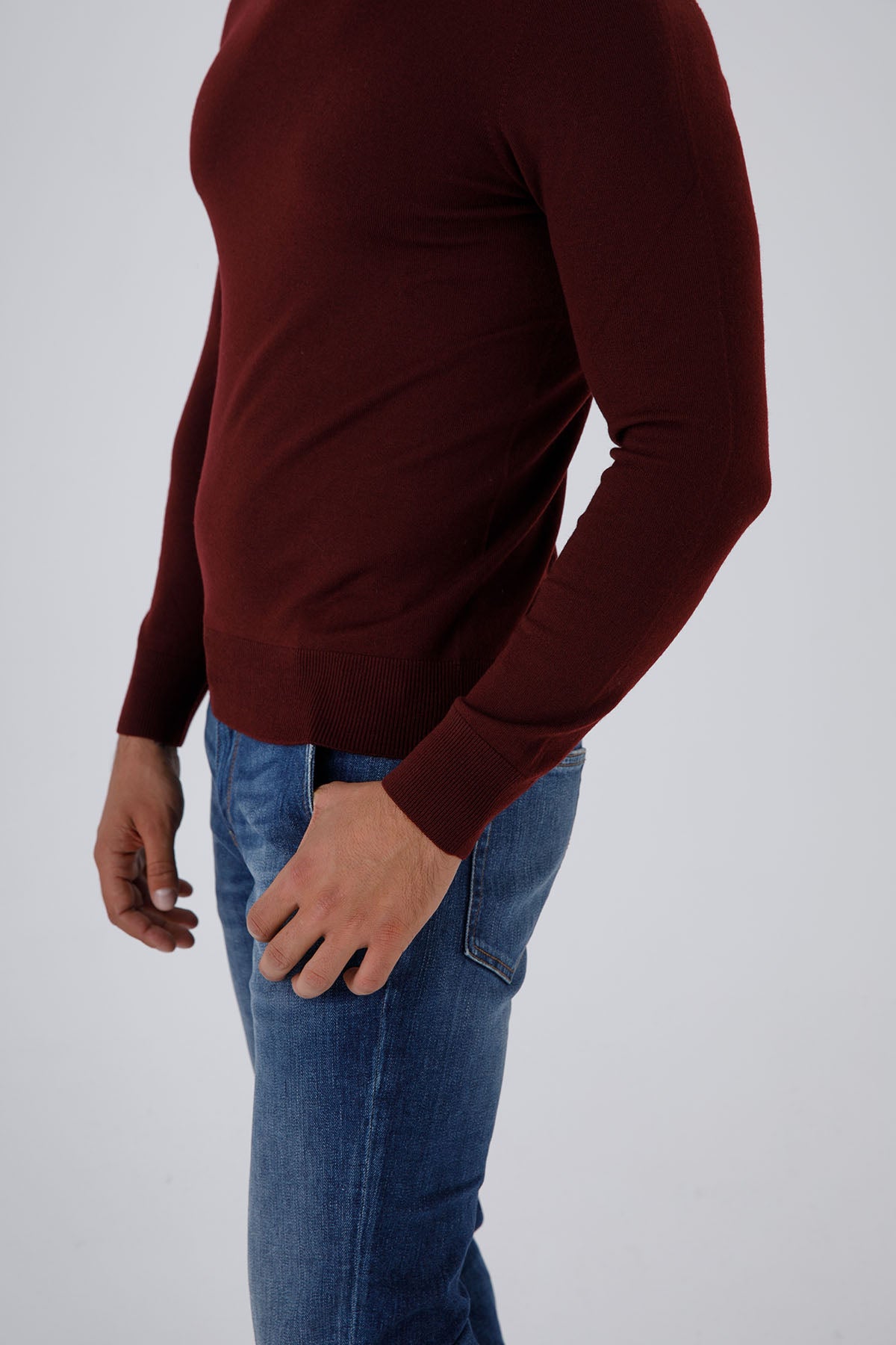 Gran Sasso İnce Örgü Balıkçı Yaka Yün Triko-Libas Trendy Fashion Store