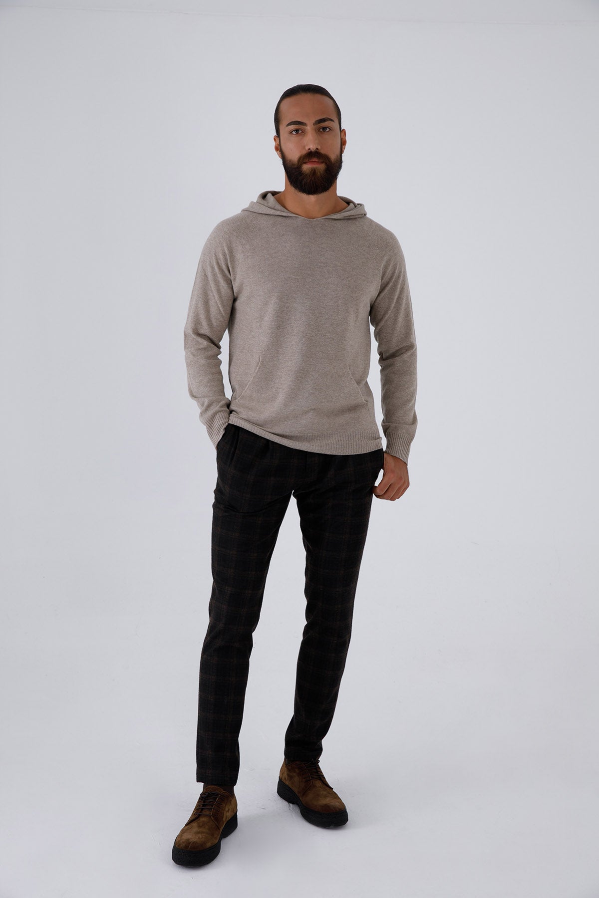 Gran Sasso Kaşmirli Kapüşonlu Yün Triko-Libas Trendy Fashion Store