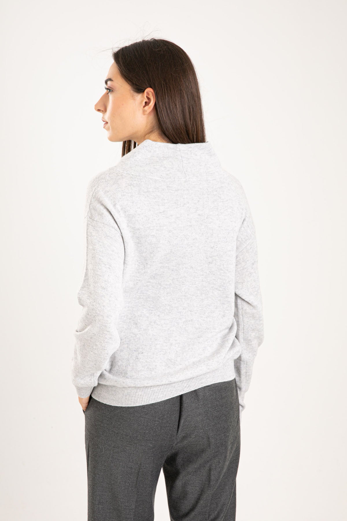 Tonet İpek Ve Kaşmirli Yüksek Yaka Yün Triko-Libas Trendy Fashion Store