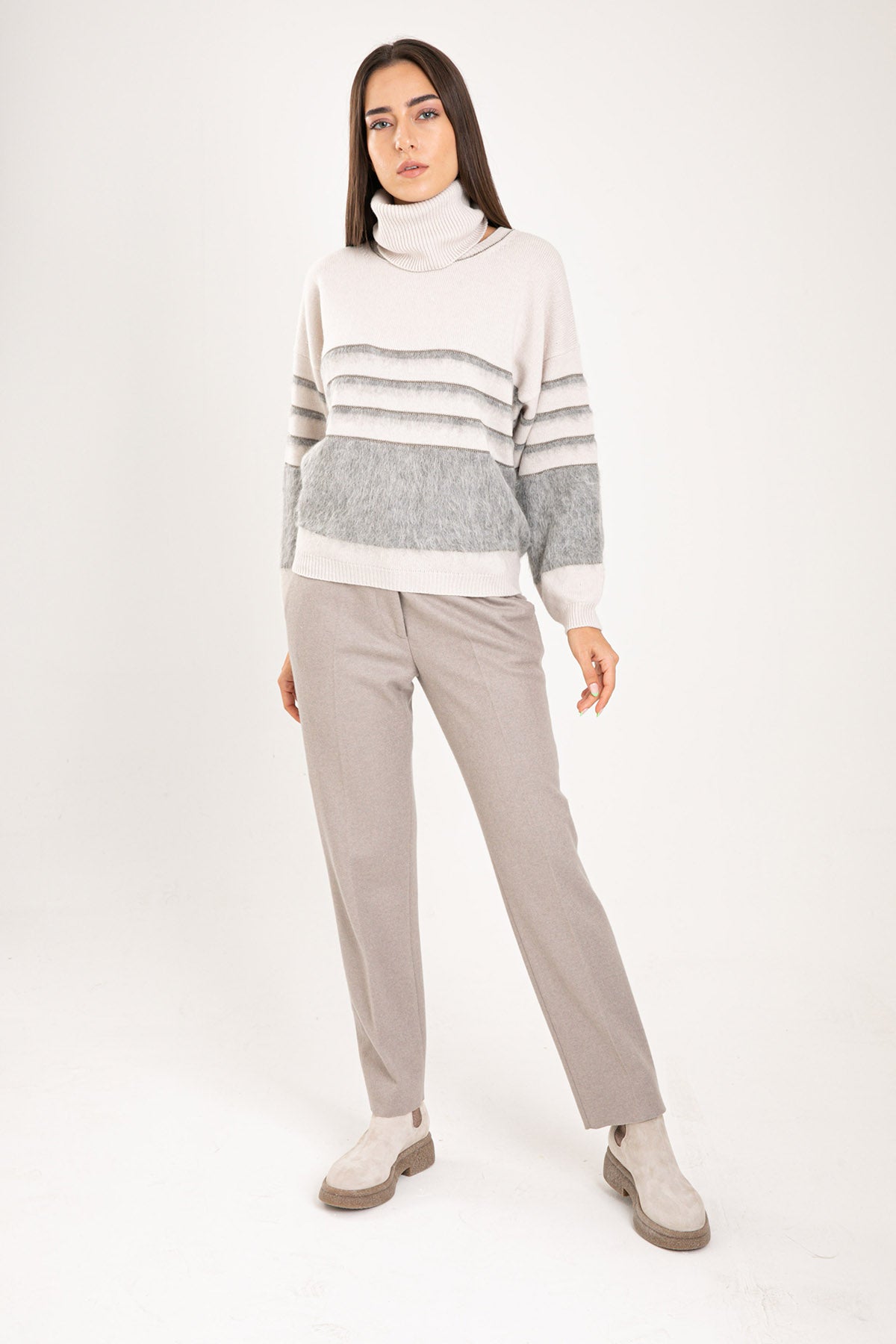 Tonet Balıkçı Yaka Kaşmirli Yün Triko-Libas Trendy Fashion Store