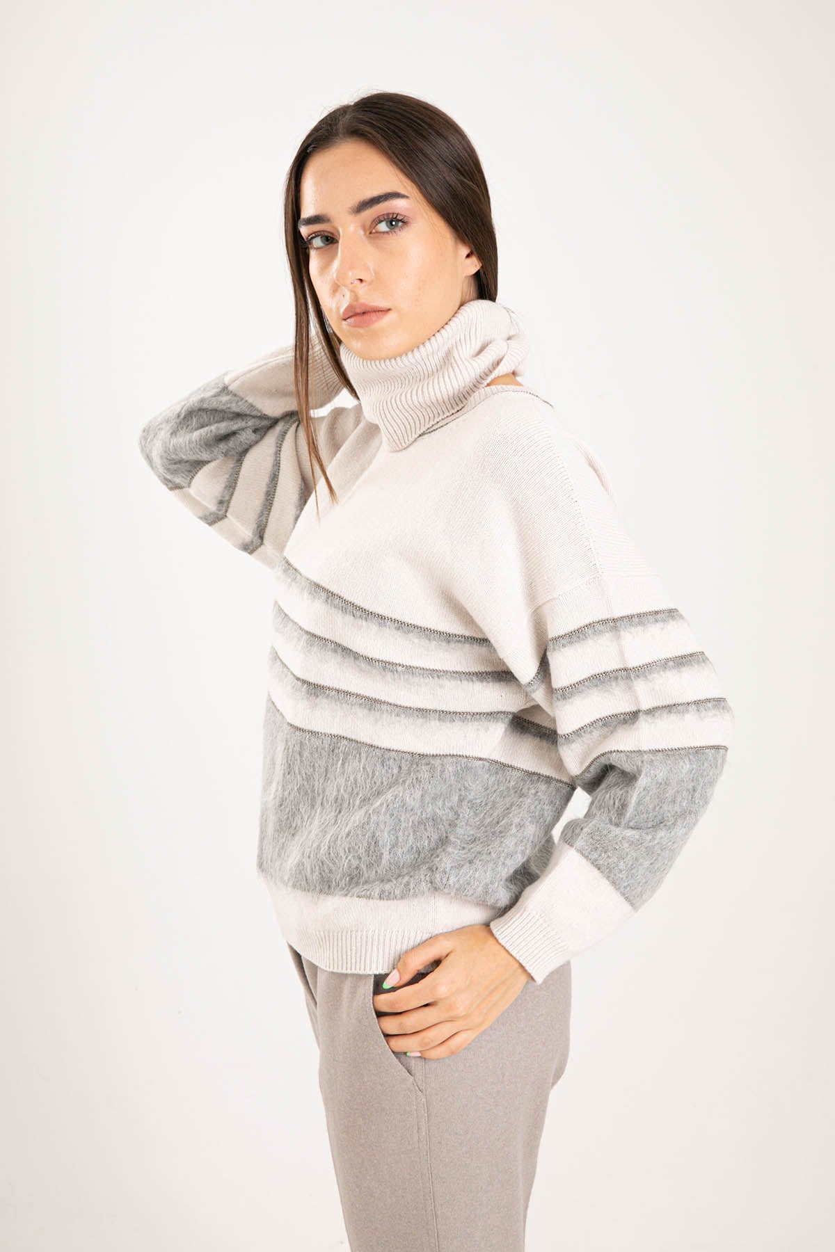 Tonet Balıkçı Yaka Kaşmirli Yün Triko-Libas Trendy Fashion Store