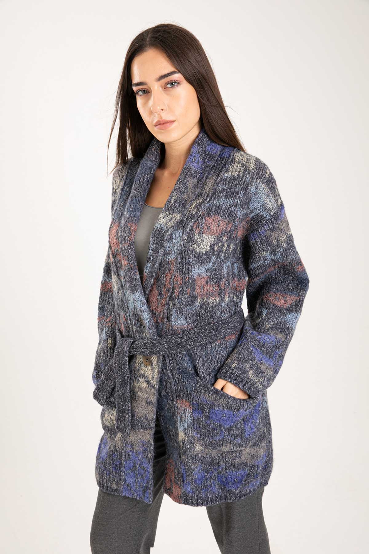 Tonet Belden Kuşaklı Kaşmirli Yün Ceket-Libas Trendy Fashion Store