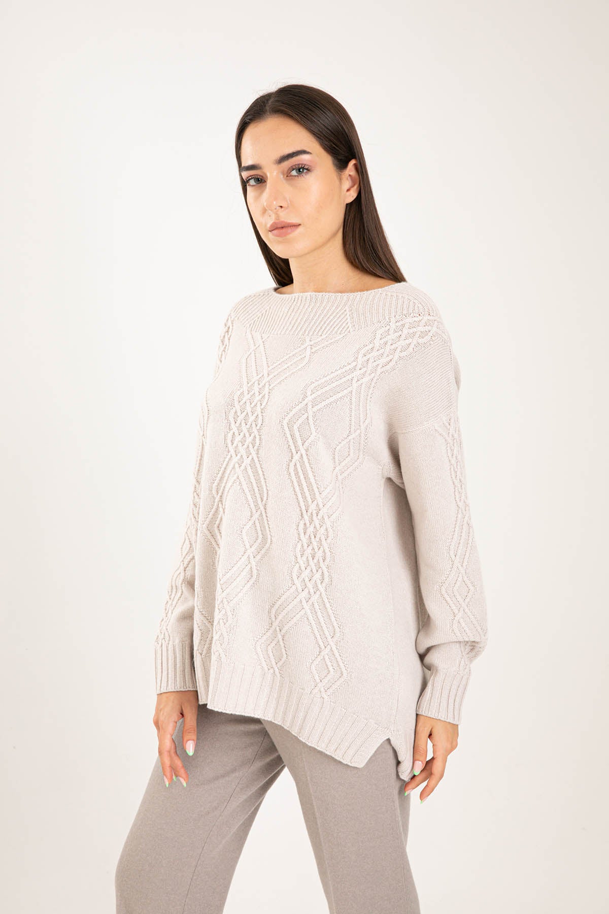 Tonet Yuvarlak Yaka Kaşmir Triko-Libas Trendy Fashion Store