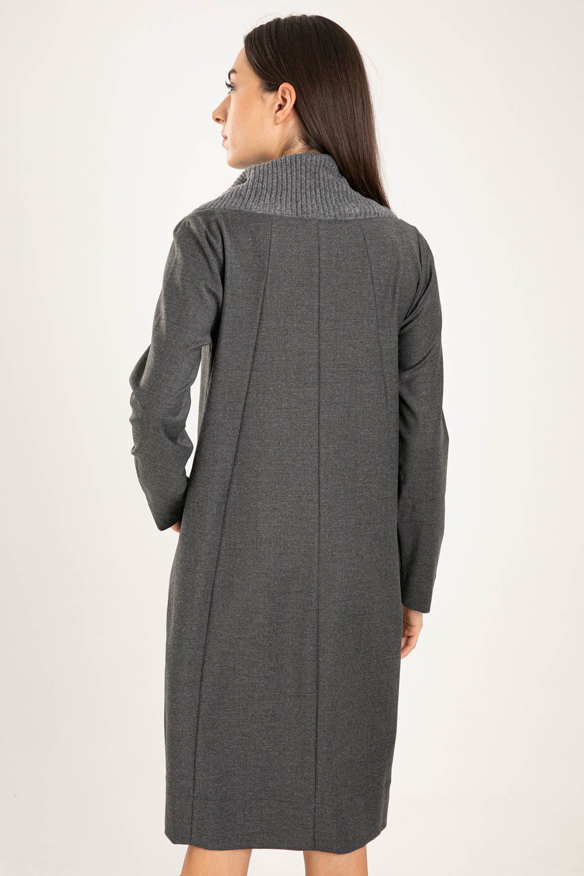 Tonet Diz Üstü Yün Elbise-Libas Trendy Fashion Store