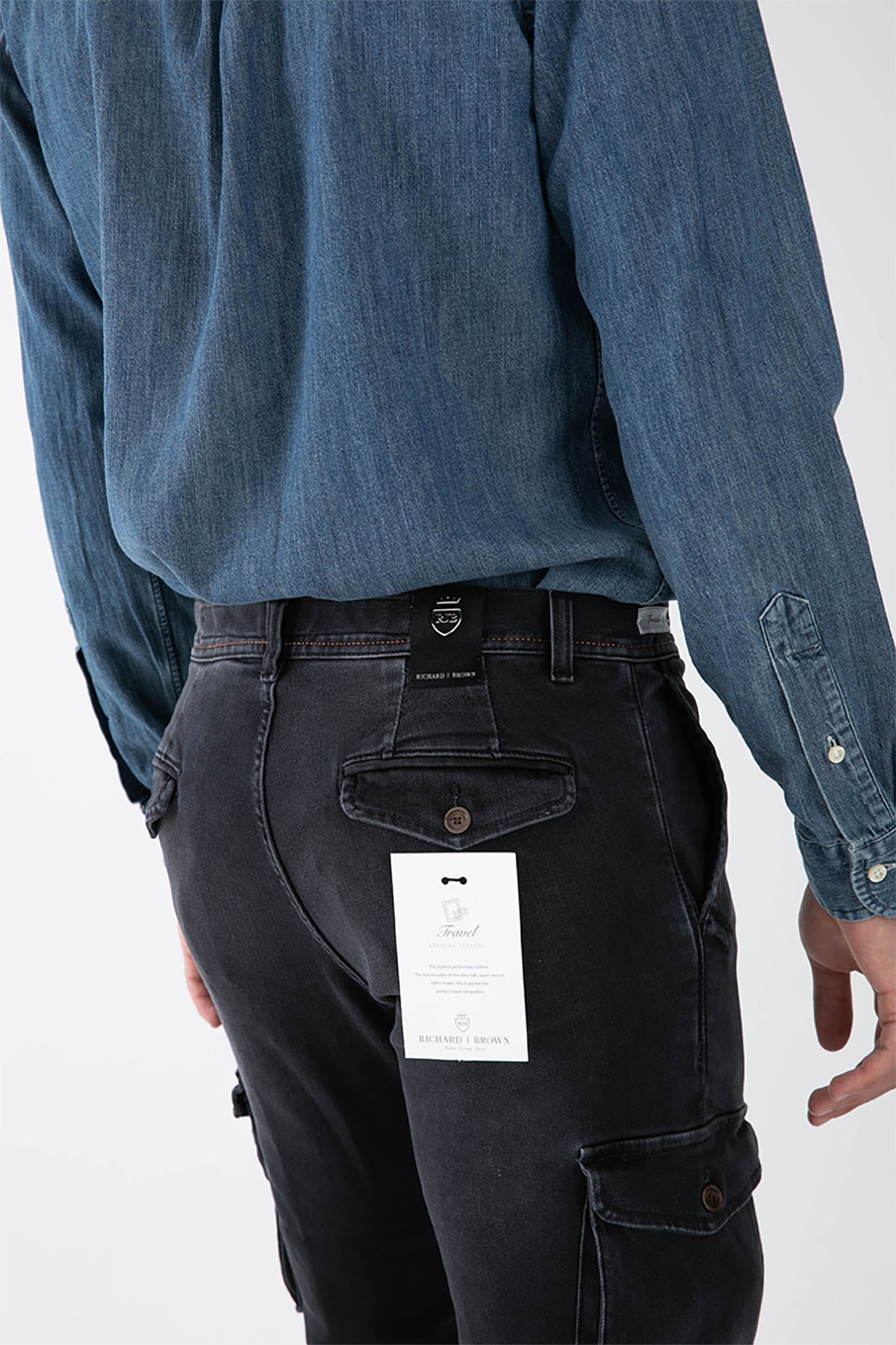 Richard J. Brown Nairobi Slim Regular Kargo Jean Pantolon-Libas Trendy Fashion Store