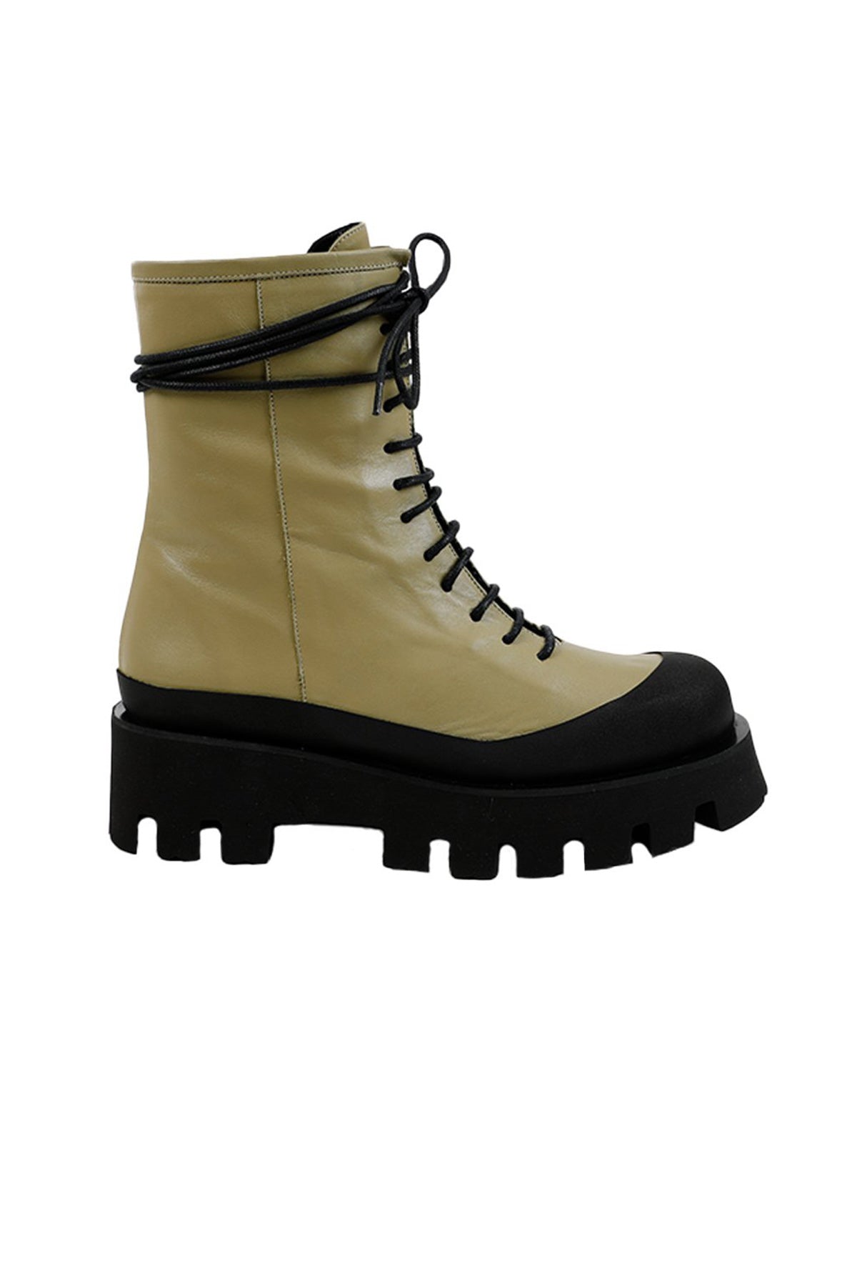 Paloma Barcelo Chantal Bağcıklı Fermuarlı Deri Postal Bot-Libas Trendy Fashion Store