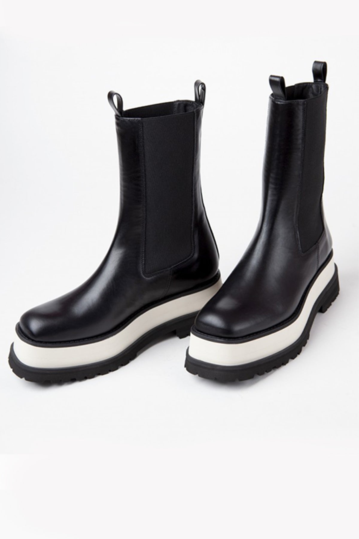 Paloma Barcelo Clea Küt Burun Lastikli Deri Bot-Libas Trendy Fashion Store