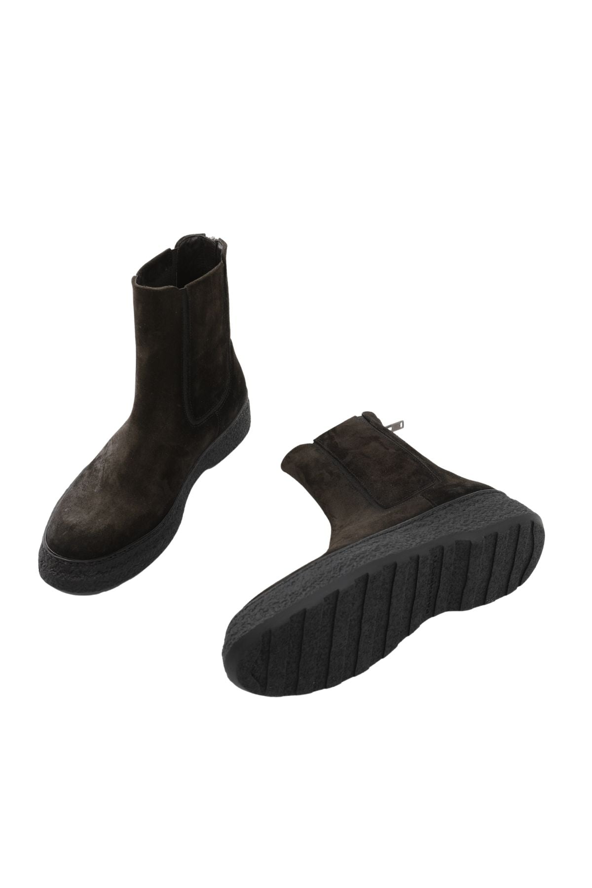 Pantanetti Lastikli Fermuarlı Süet Bot-Libas Trendy Fashion Store