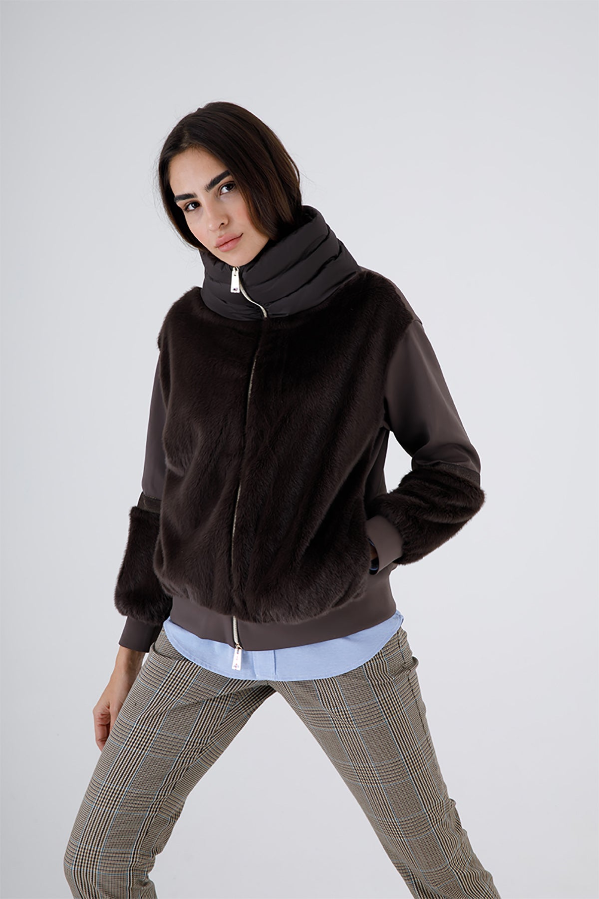Herno Tüy Kombinasyonlu Ceket-Libas Trendy Fashion Store