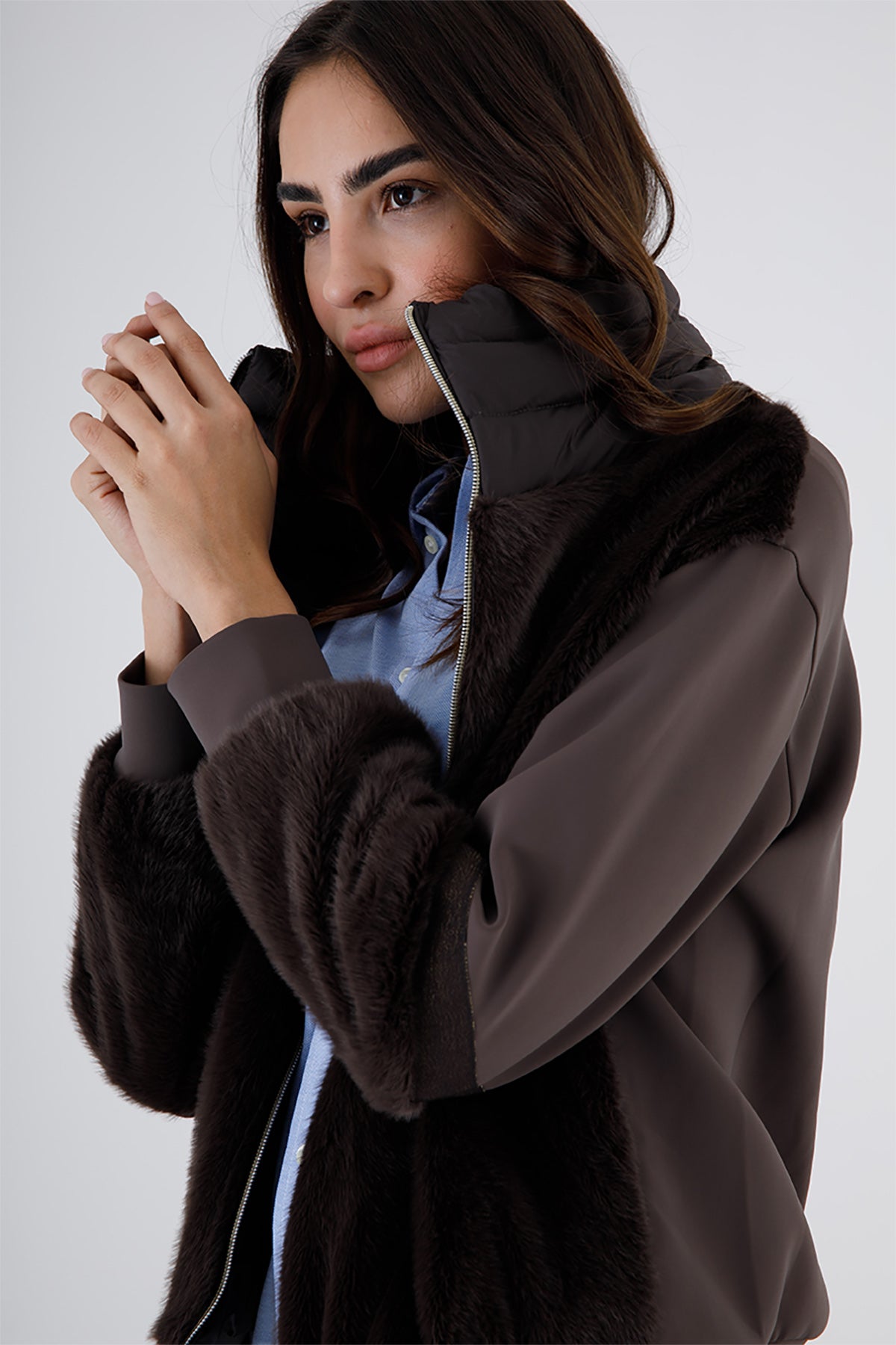 Herno Tüy Kombinasyonlu Ceket JC0021D 56003 8800