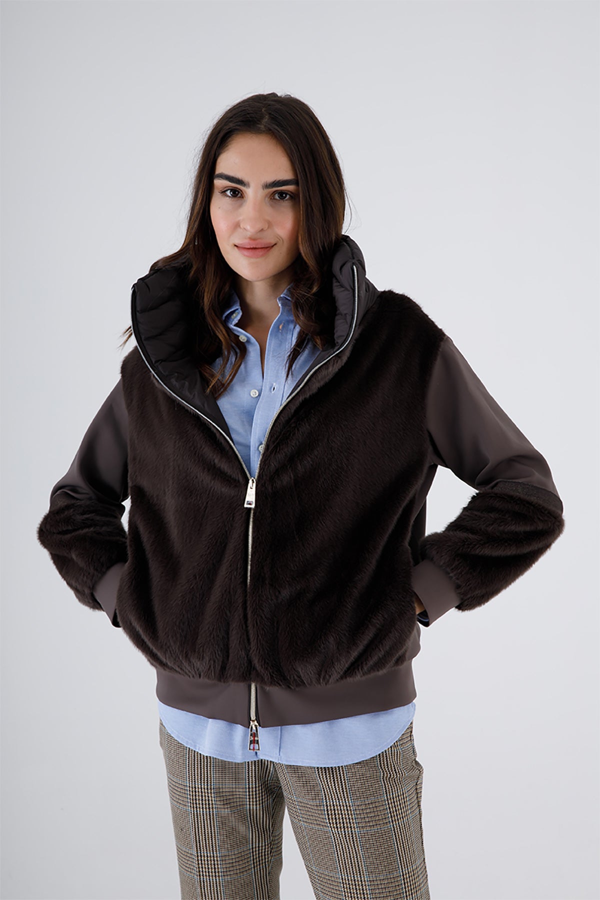 Herno Tüy Kombinasyonlu Ceket-Libas Trendy Fashion Store