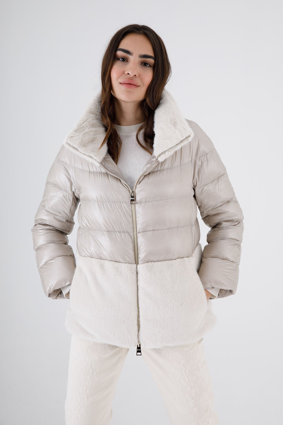 Herno Kürk Detaylı Puffer Mont-Libas Trendy Fashion Store