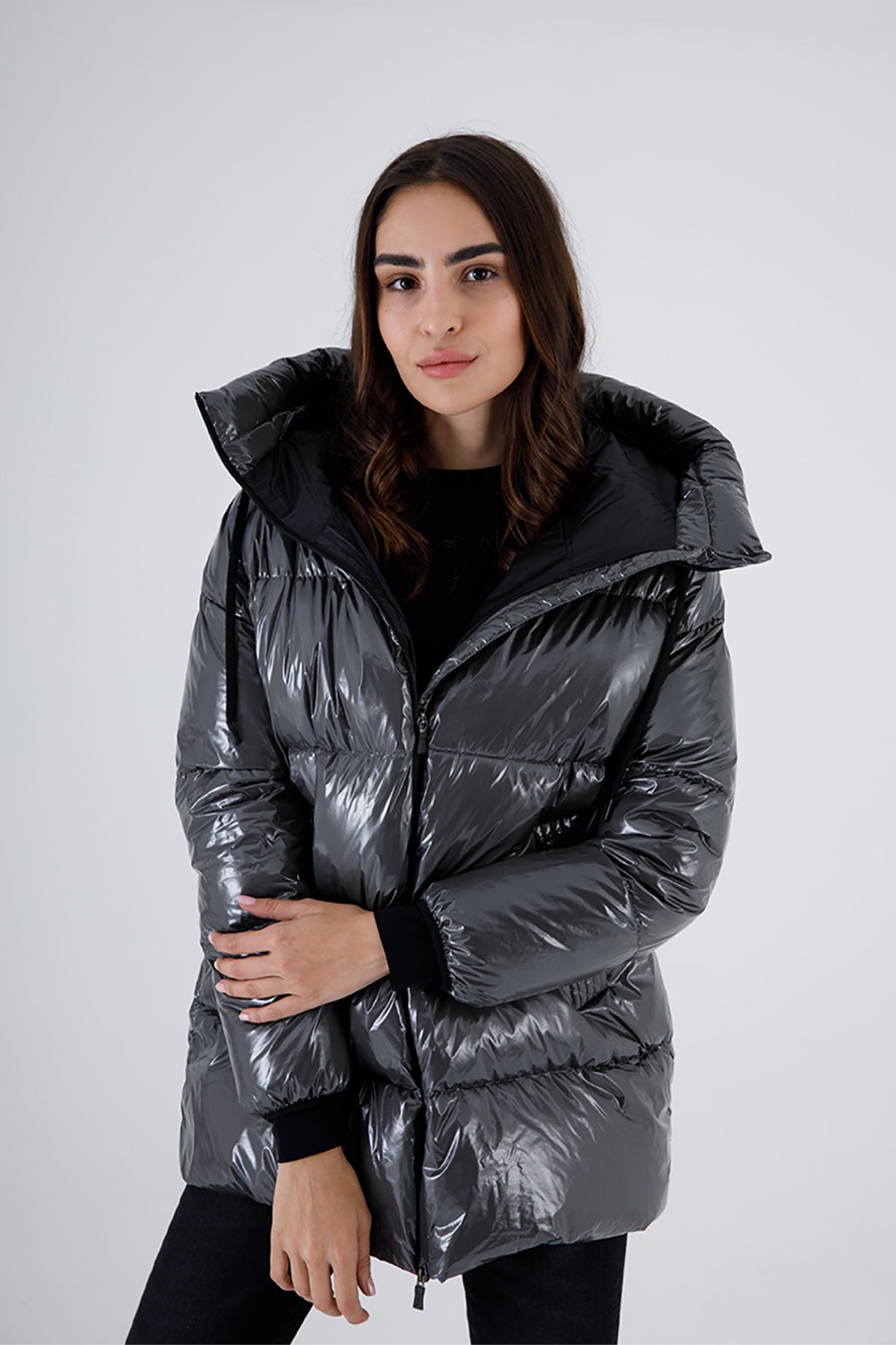 Herno Laminar Geniş Kesim Kapüşonlu Puffer Mont-Libas Trendy Fashion Store