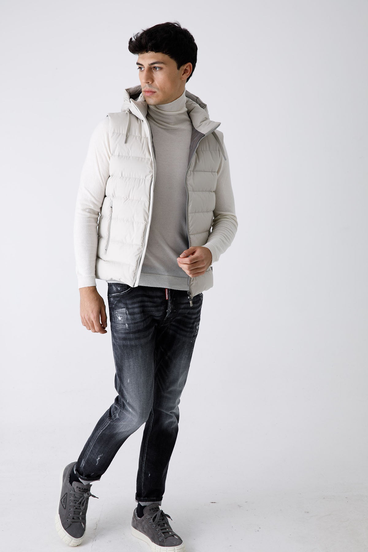 Herno Laminar Kapüşonlu Puffer Yelek-Libas Trendy Fashion Store