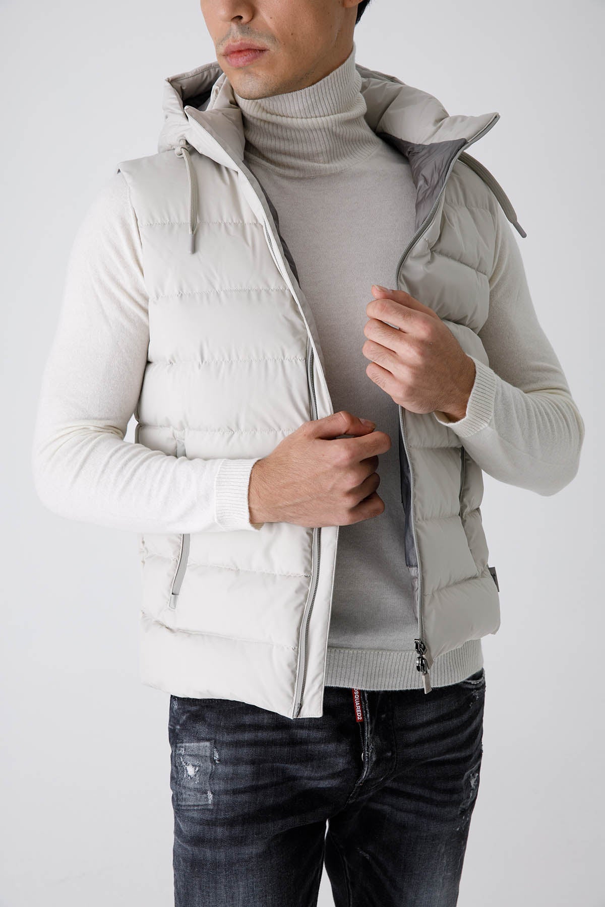 Herno Laminar Kapüşonlu Puffer Yelek-Libas Trendy Fashion Store