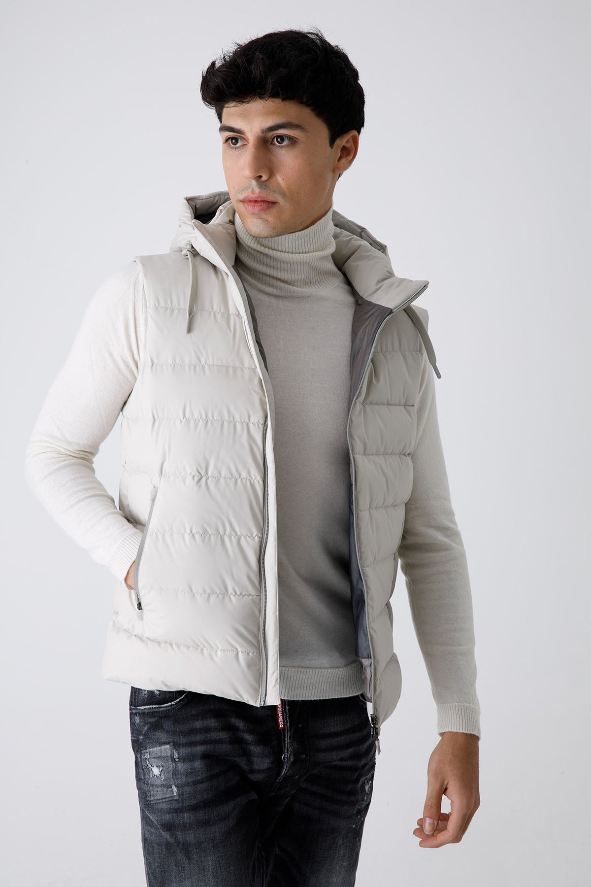 Herno Laminar Kapüşonlu Puffer Yelek-Libas Trendy Fashion Store