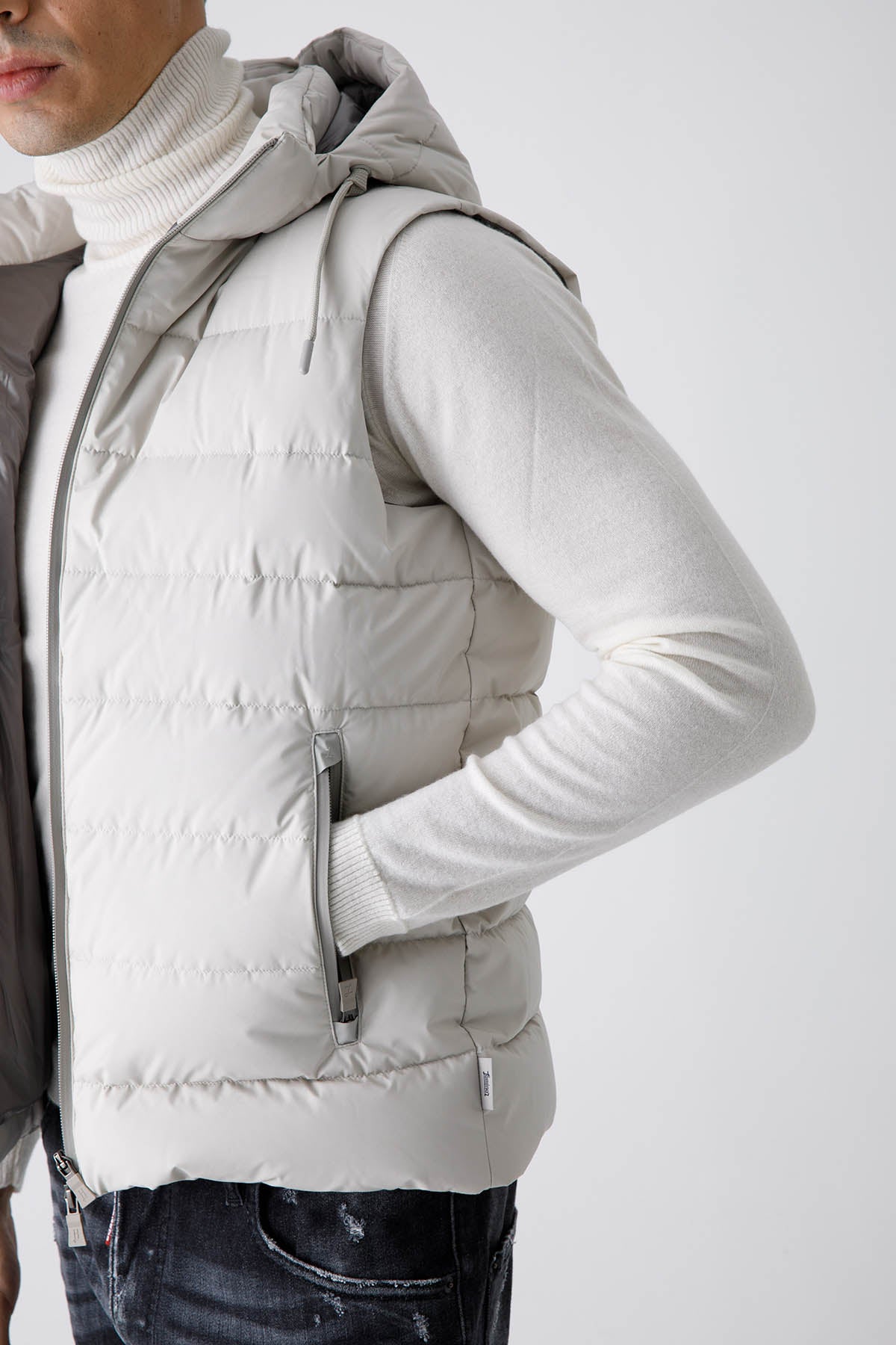 Herno Laminar Kapüşonlu Puffer Yelek-Libas Trendy Fashion Store