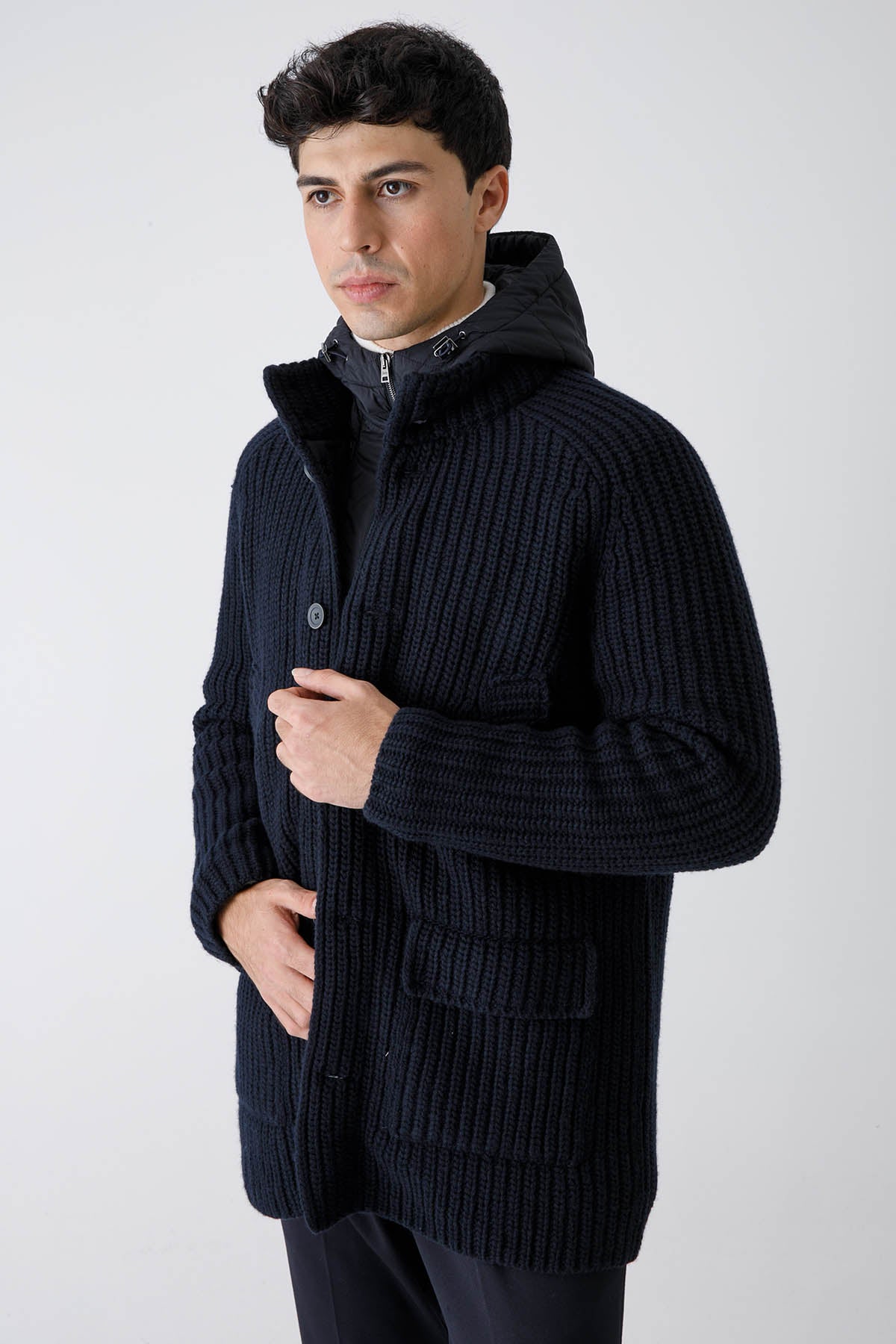 Herno Demont İçi Yelekli Örgü Yün Ceket-Libas Trendy Fashion Store