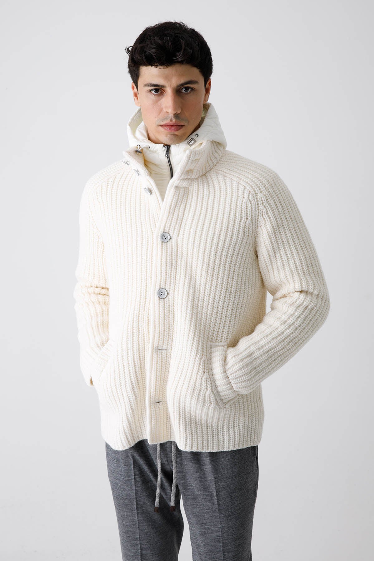 Herno Demonte İç Yelekli Örgü Yün Ceket-Libas Trendy Fashion Store