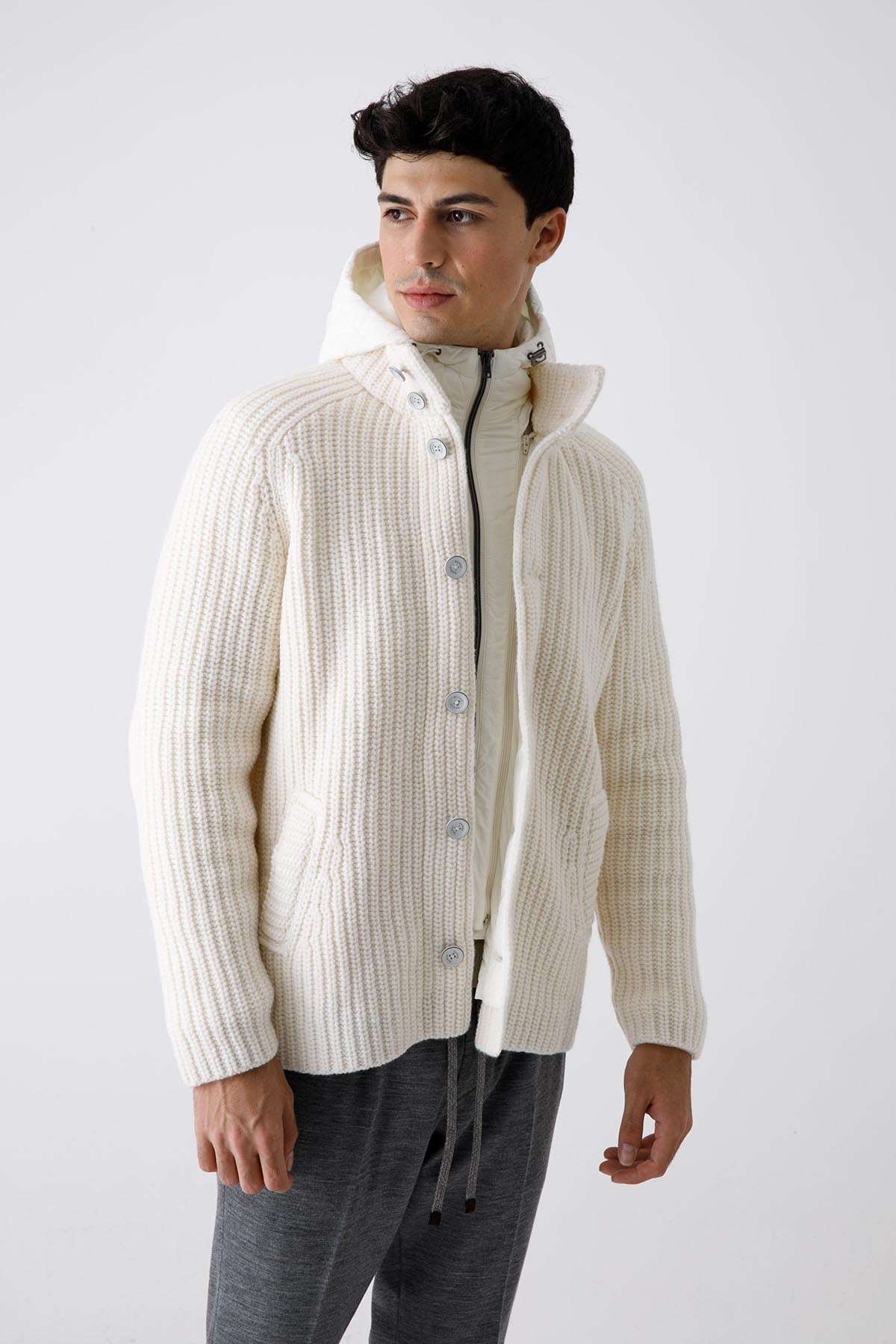 Herno Demonte İç Yelekli Örgü Yün Ceket-Libas Trendy Fashion Store