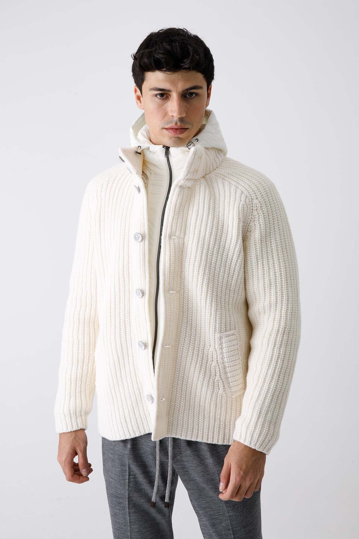 Herno Demonte İç Yelekli Örgü Yün Ceket-Libas Trendy Fashion Store
