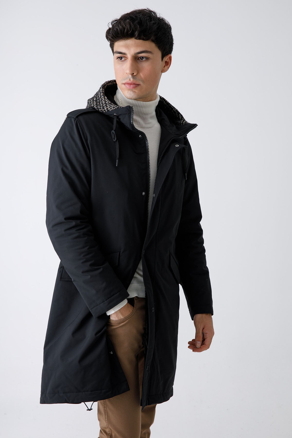 Herno Dolgulu Kapüşonlu Palto-Libas Trendy Fashion Store