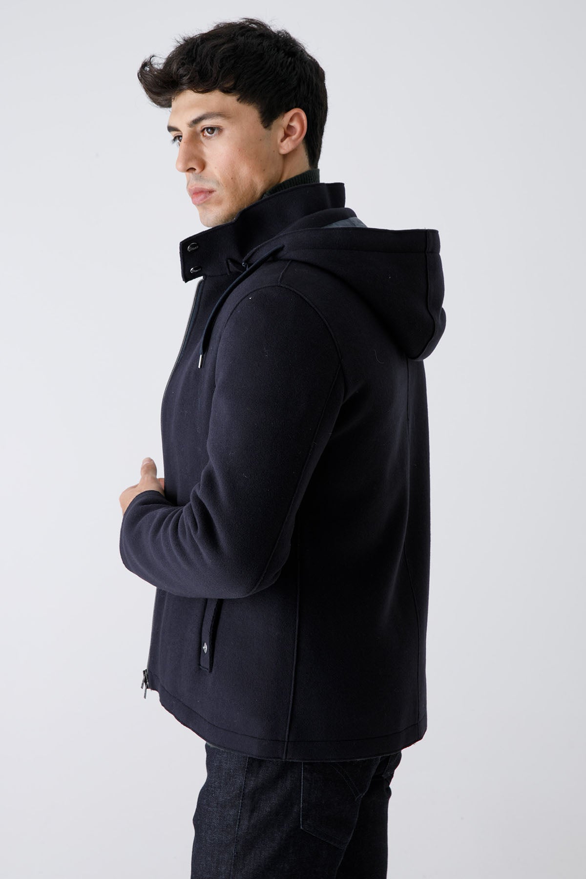 Herno Kapüşonlu Dolgulu Yün Kaban-Libas Trendy Fashion Store