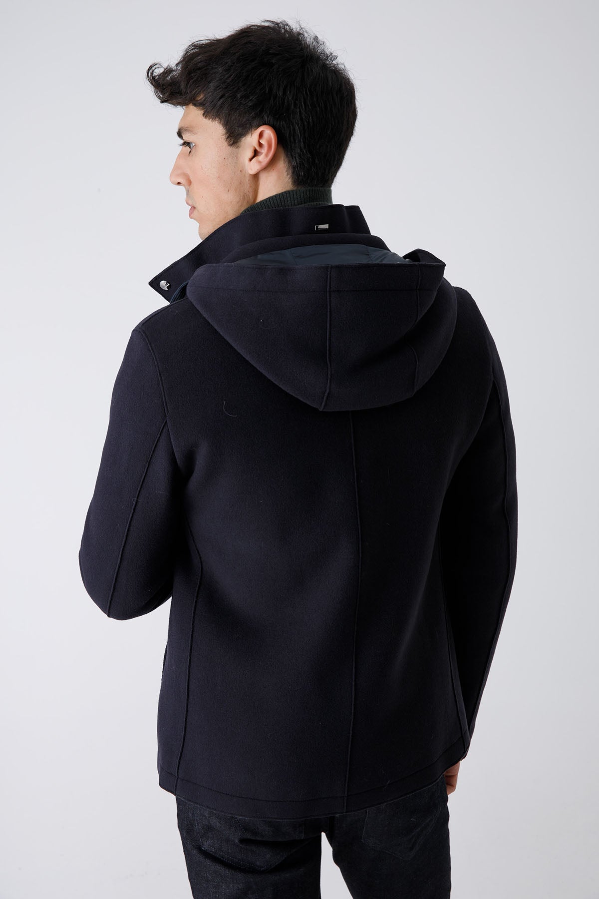 Herno Kapüşonlu Dolgulu Yün Kaban-Libas Trendy Fashion Store