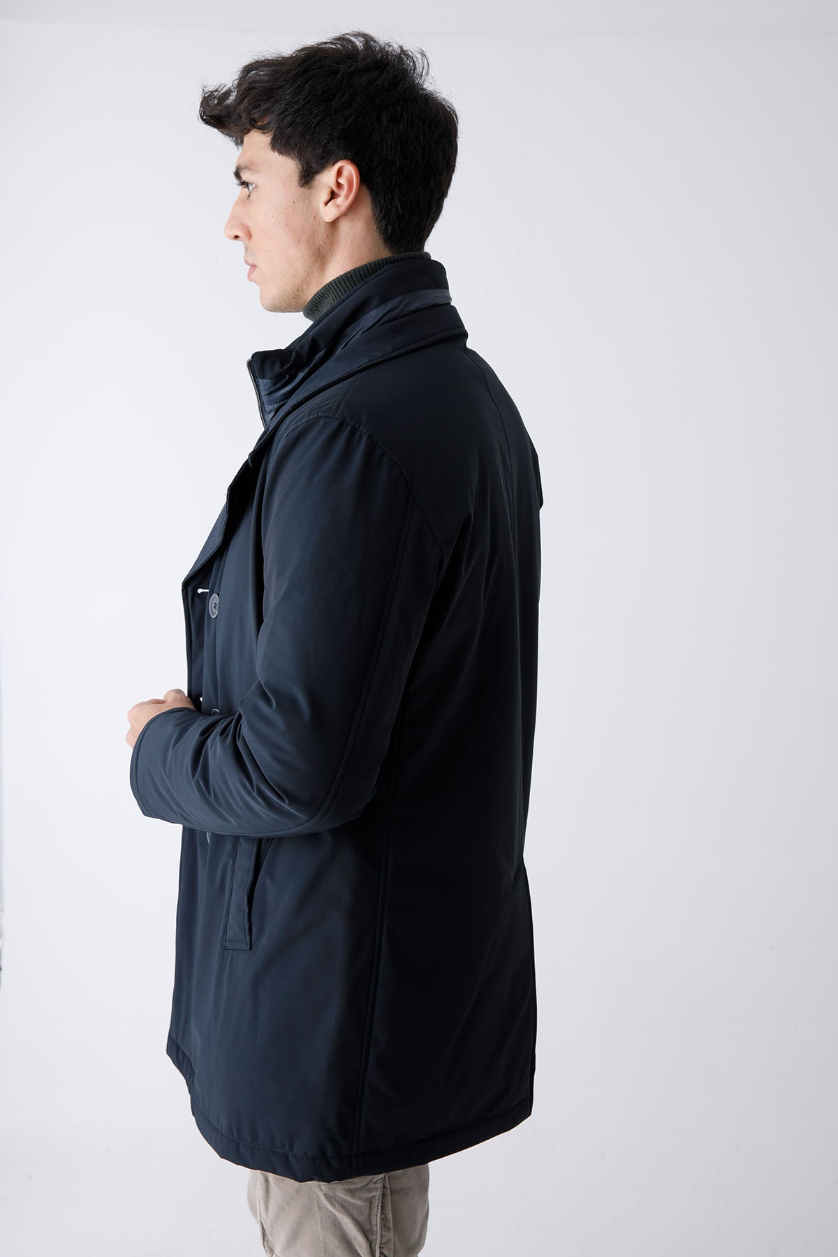 Herno Demonte İç Yelekli Kruvaze Kaban-Libas Trendy Fashion Store