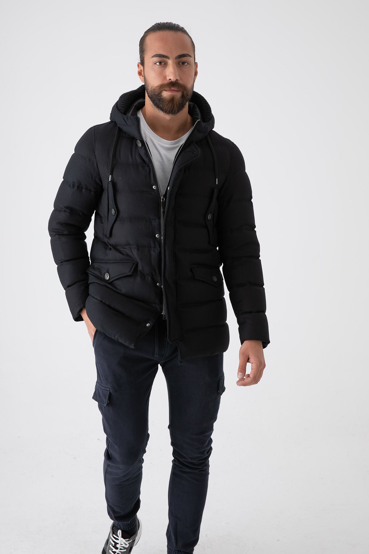 Herno Spor Cepli Kapüşonlu Kaban-Libas Trendy Fashion Store