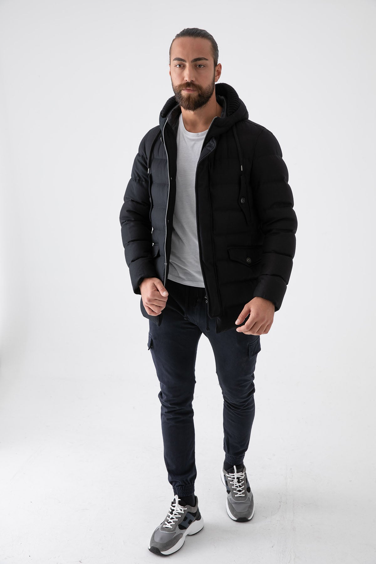 Herno Spor Cepli Kapüşonlu Kaban-Libas Trendy Fashion Store